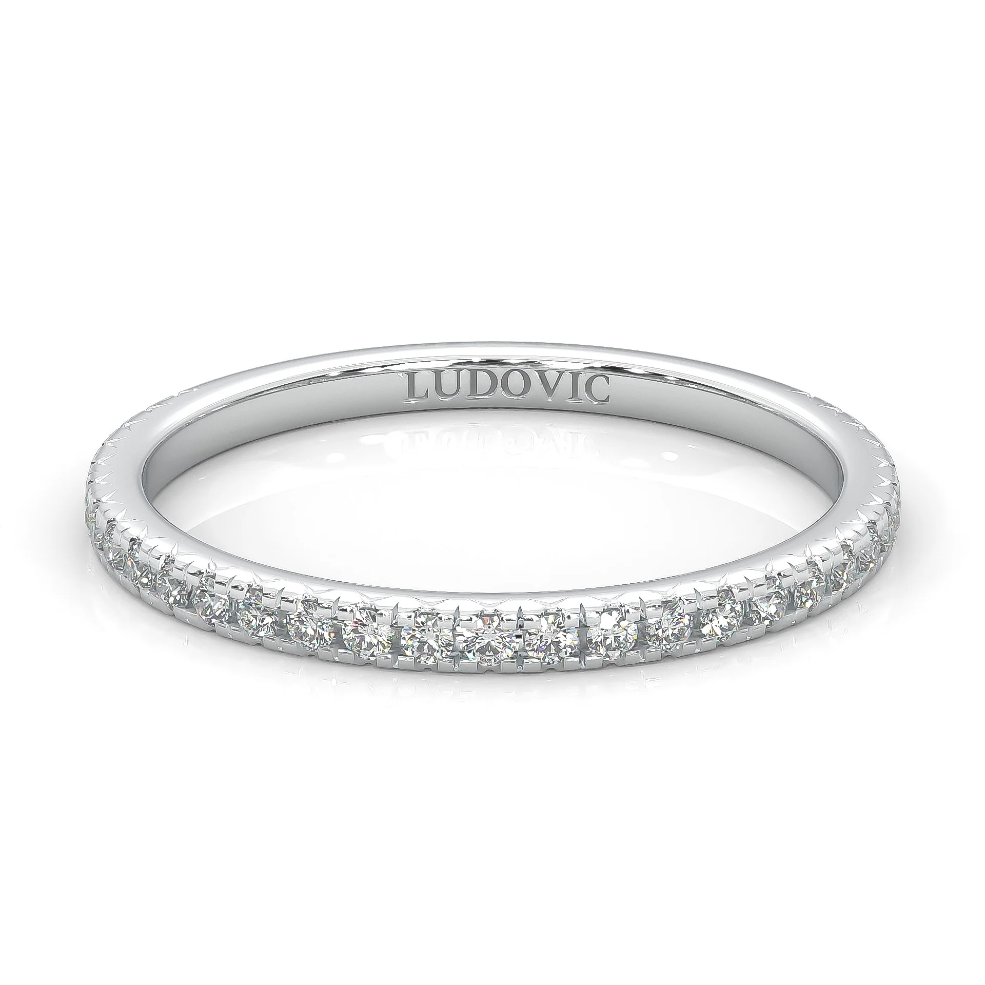 The Luminous Halo Moissanite Wedding Set (14k Solid Gold) - Image 12