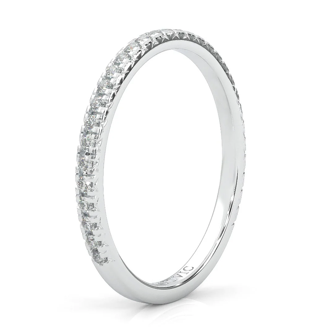 The Luminous Halo Moissanite Wedding Set (14k Solid Gold) - Image 13