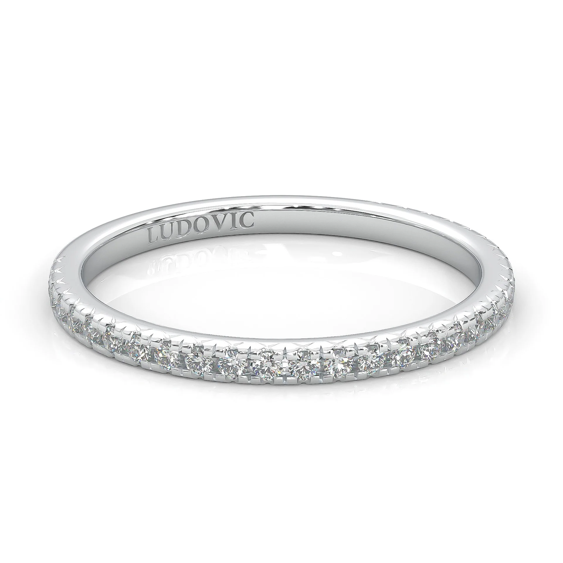 The Luminous Halo Moissanite Wedding Set (14k Solid Gold) - Image 8