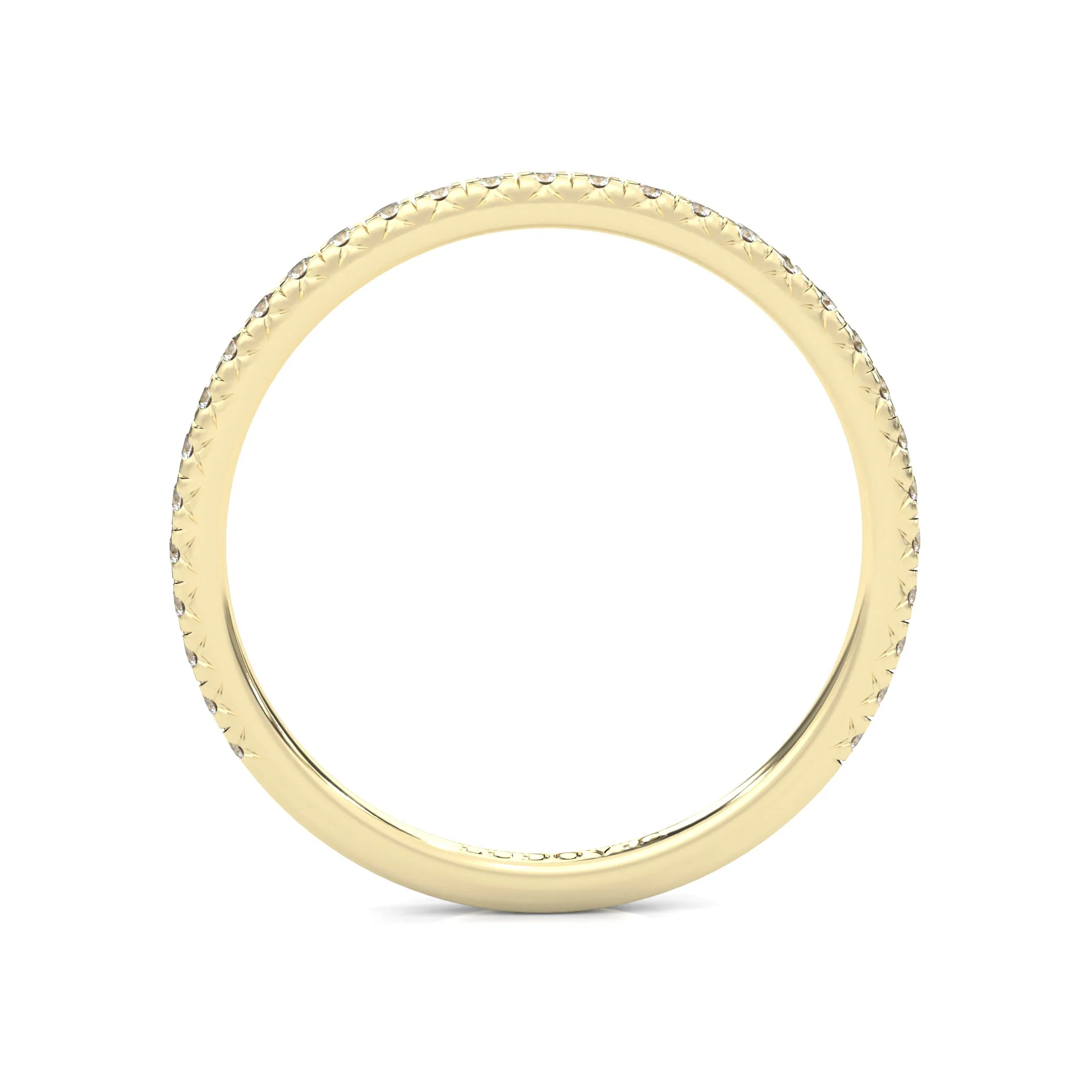 The Luminous Halo Moissanite Wedding Set (14k Solid Yellow Gold) - Image 12