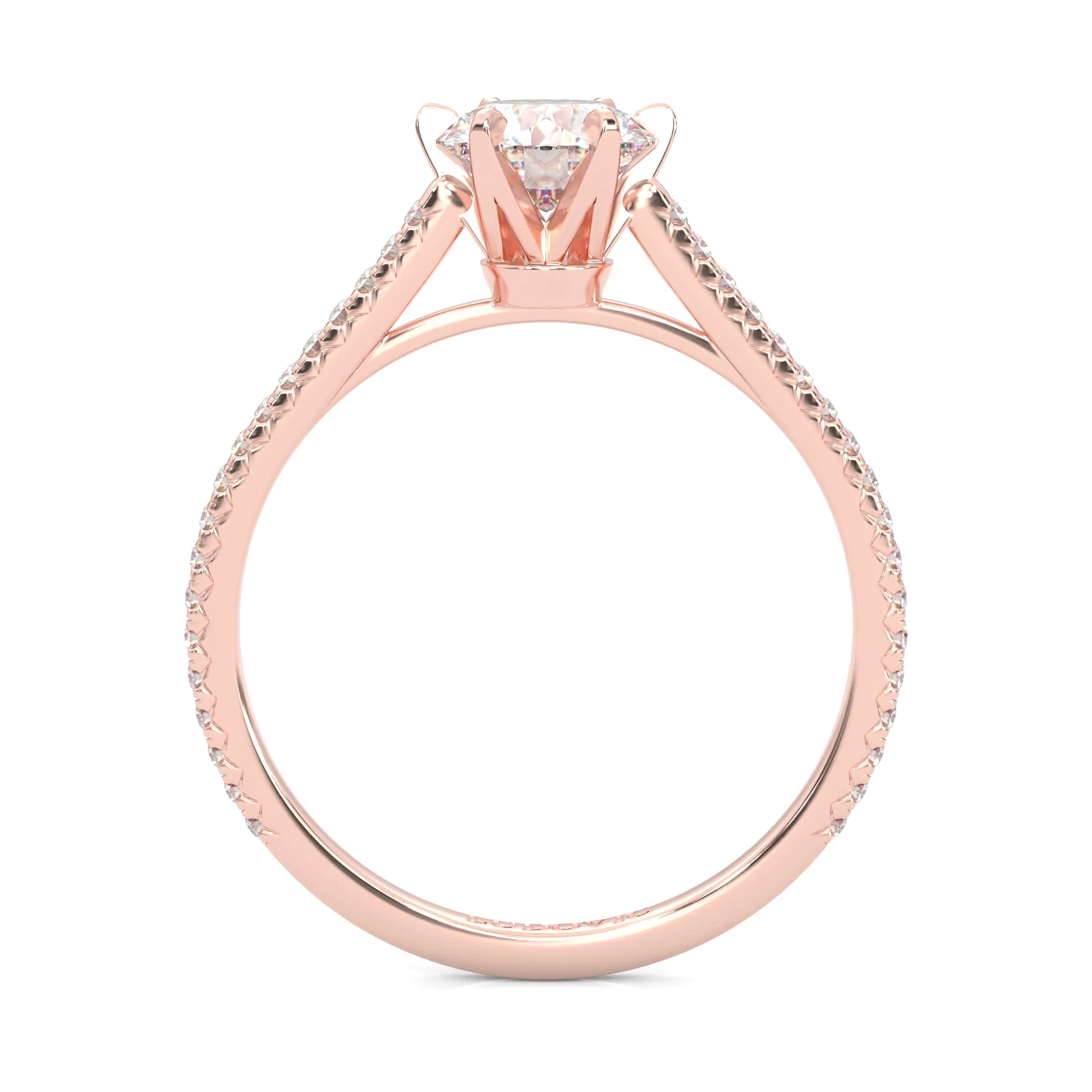 The Luminous II Moissanite Engagement Ring ( Rose Gold 14K ) - Image 6