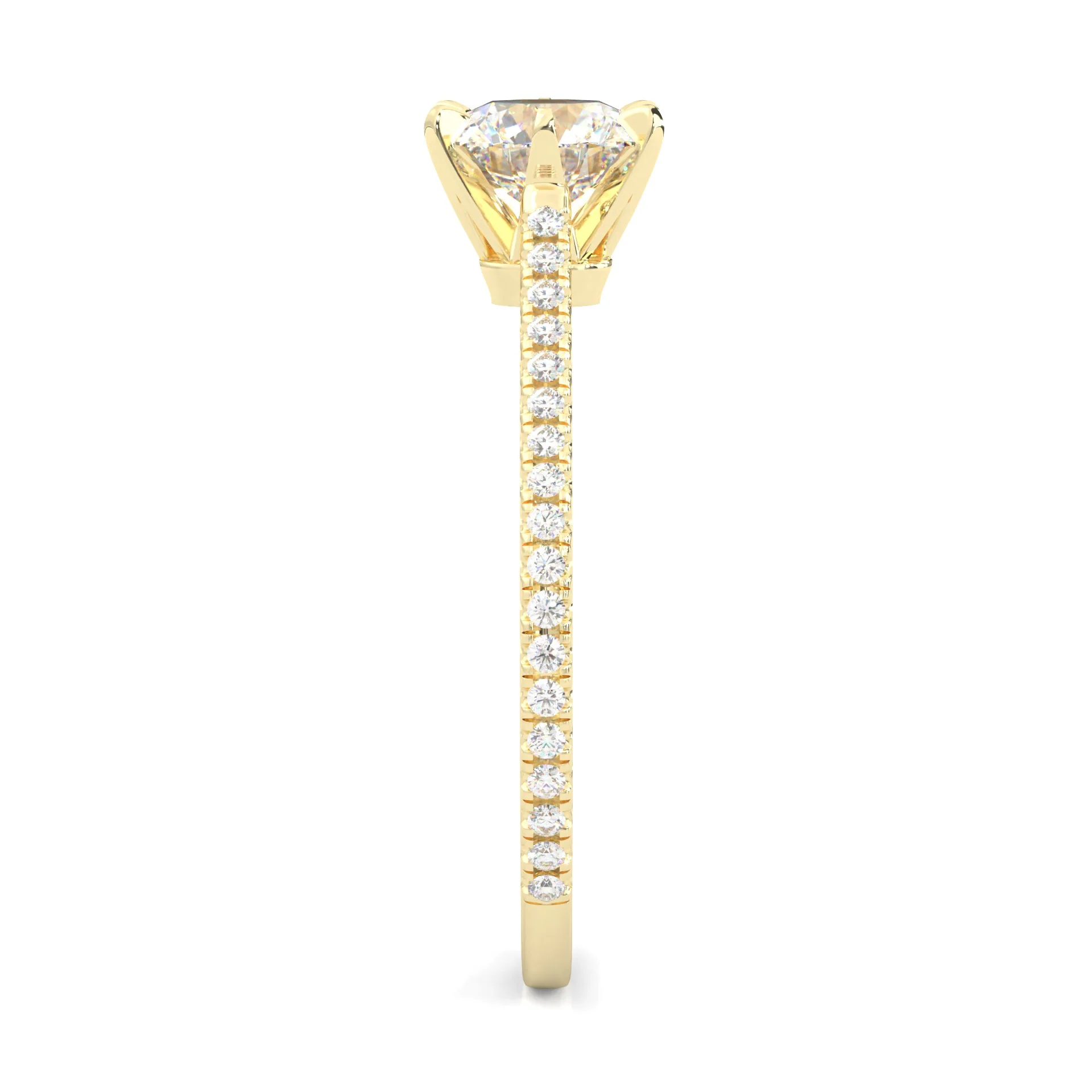 The Luminous II Moissanite Engagement Ring ( Yellow Gold 14K ) - Image 3