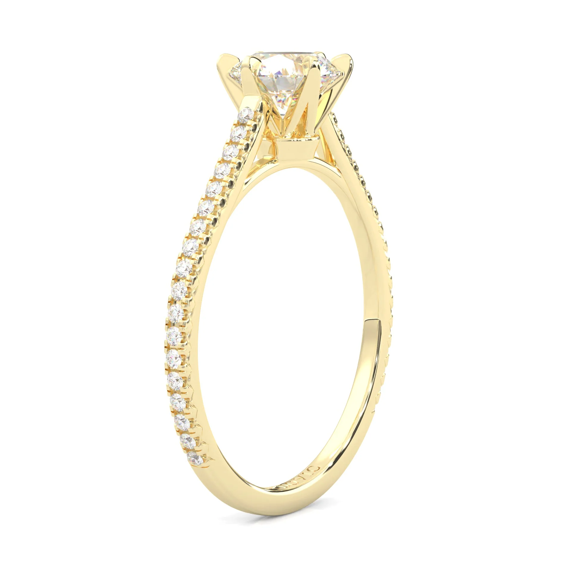 The Luminous II Moissanite Engagement Ring ( Yellow Gold 14K ) - Image 4