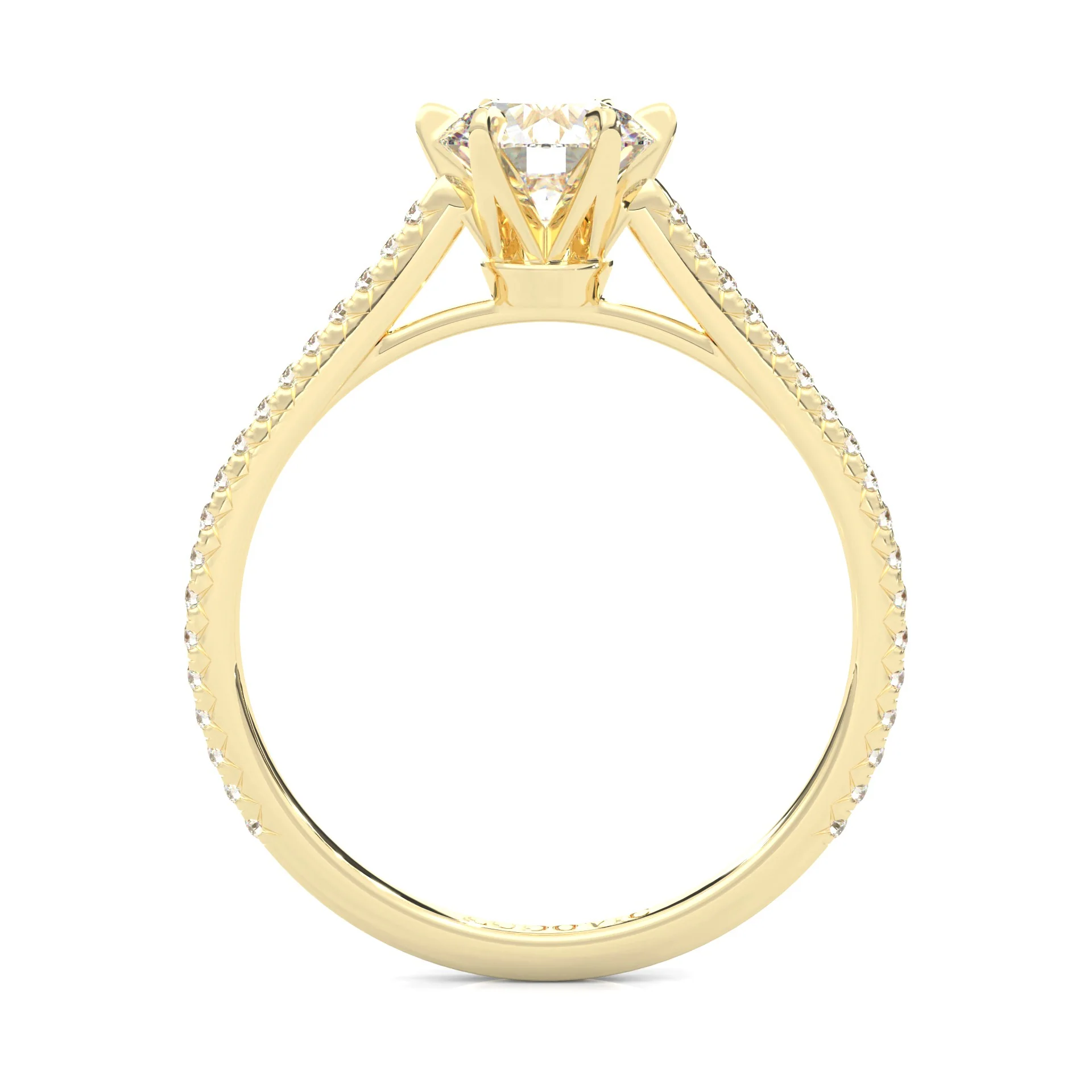 The Luminous II Moissanite Engagement Ring ( Yellow Gold 14K ) - Image 5