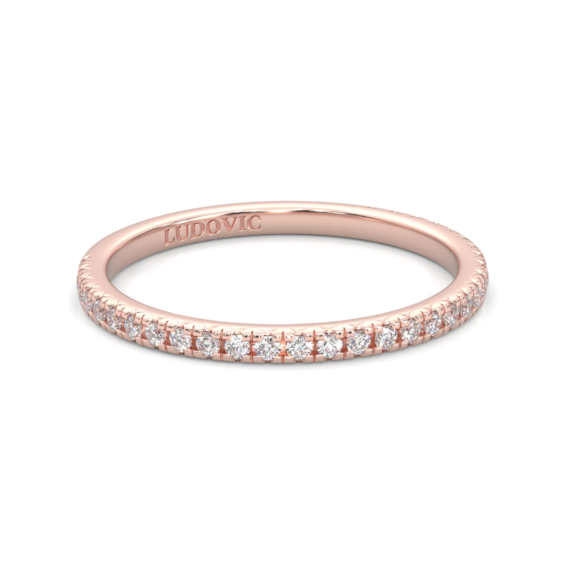 The Luminous II Moissanite Wedding Set (14k Solid Rose Gold) - Image 10