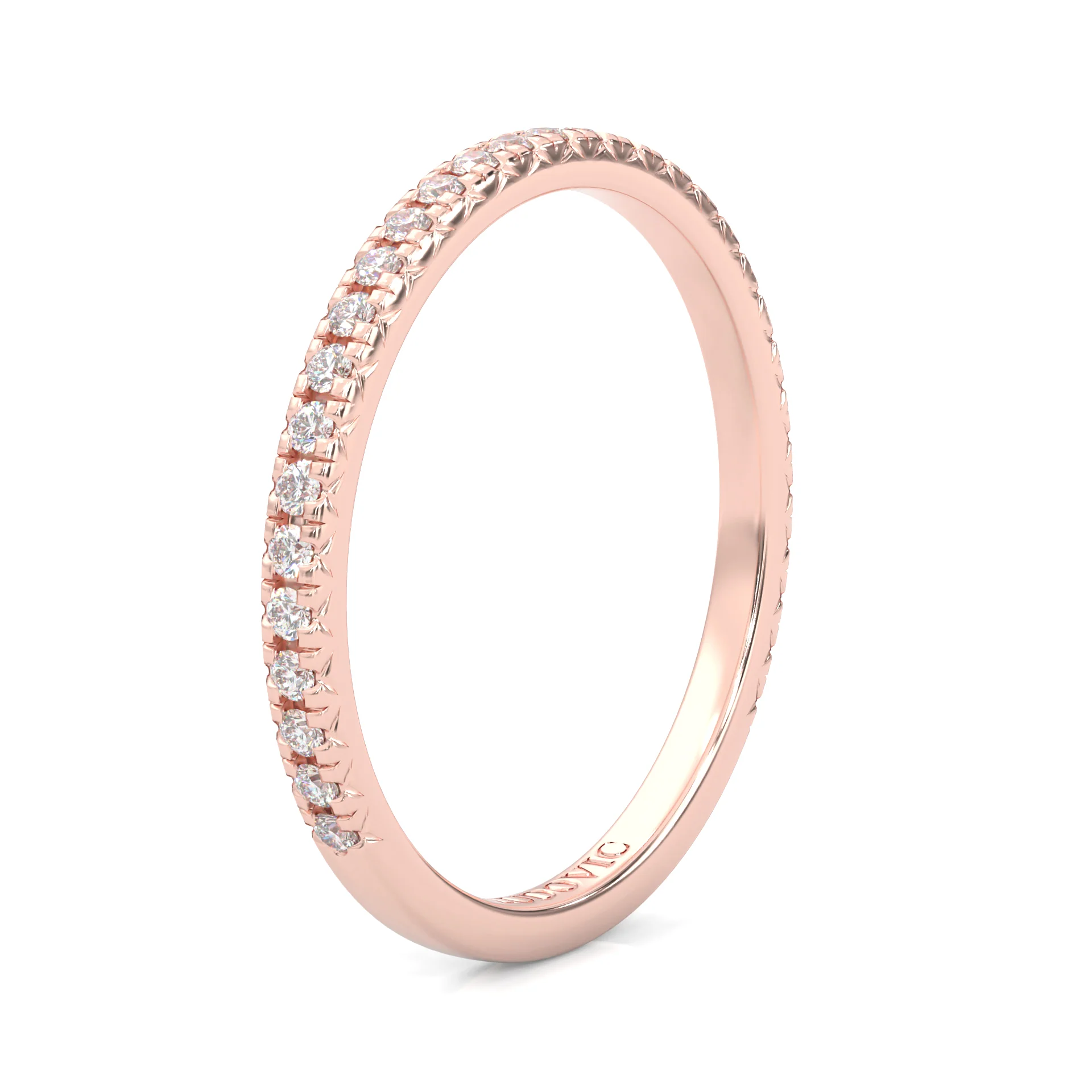 The Luminous II Moissanite Wedding Set (14k Solid Rose Gold) - Image 12