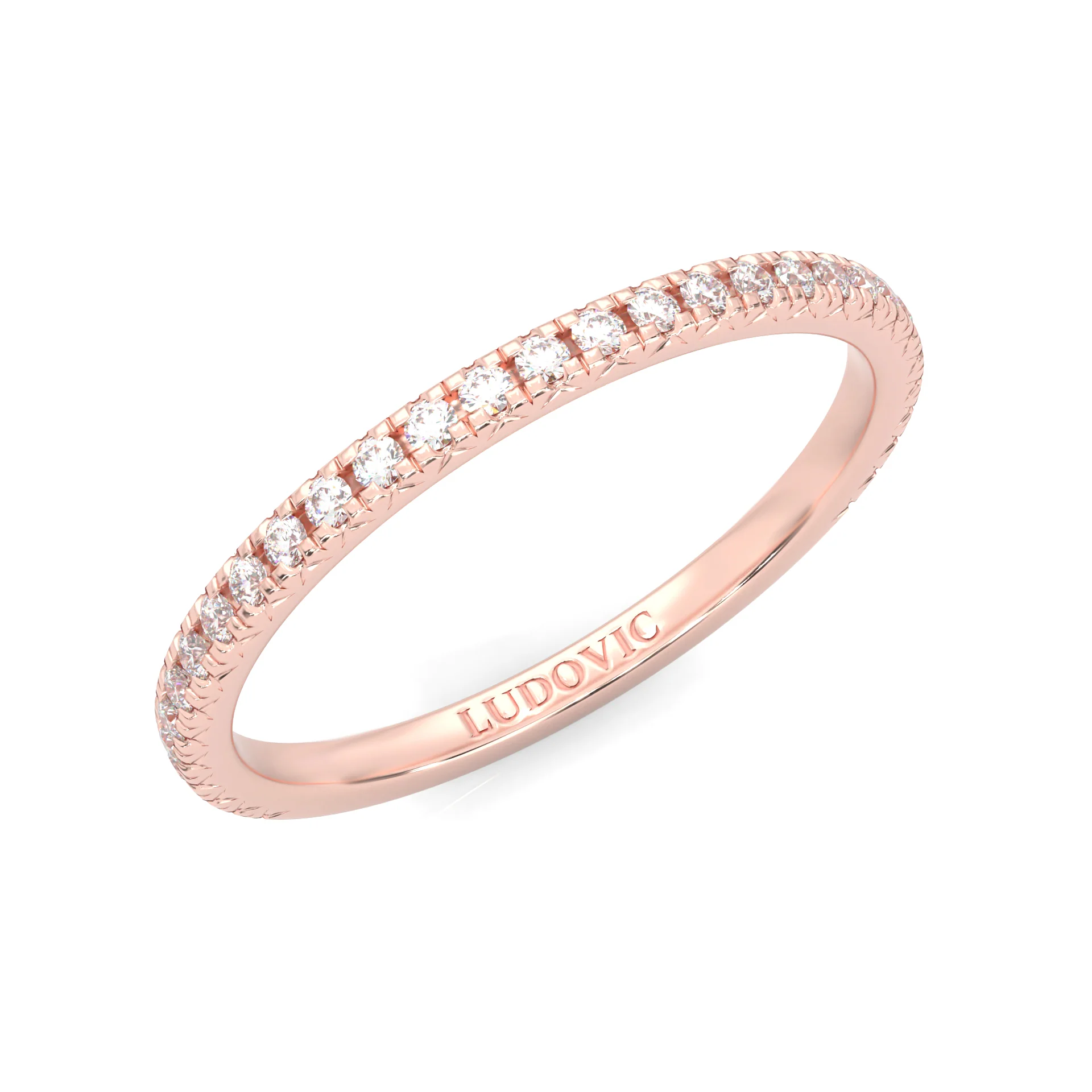 The Luminous II Moissanite Wedding Set (14k Solid Rose Gold) - Image 14