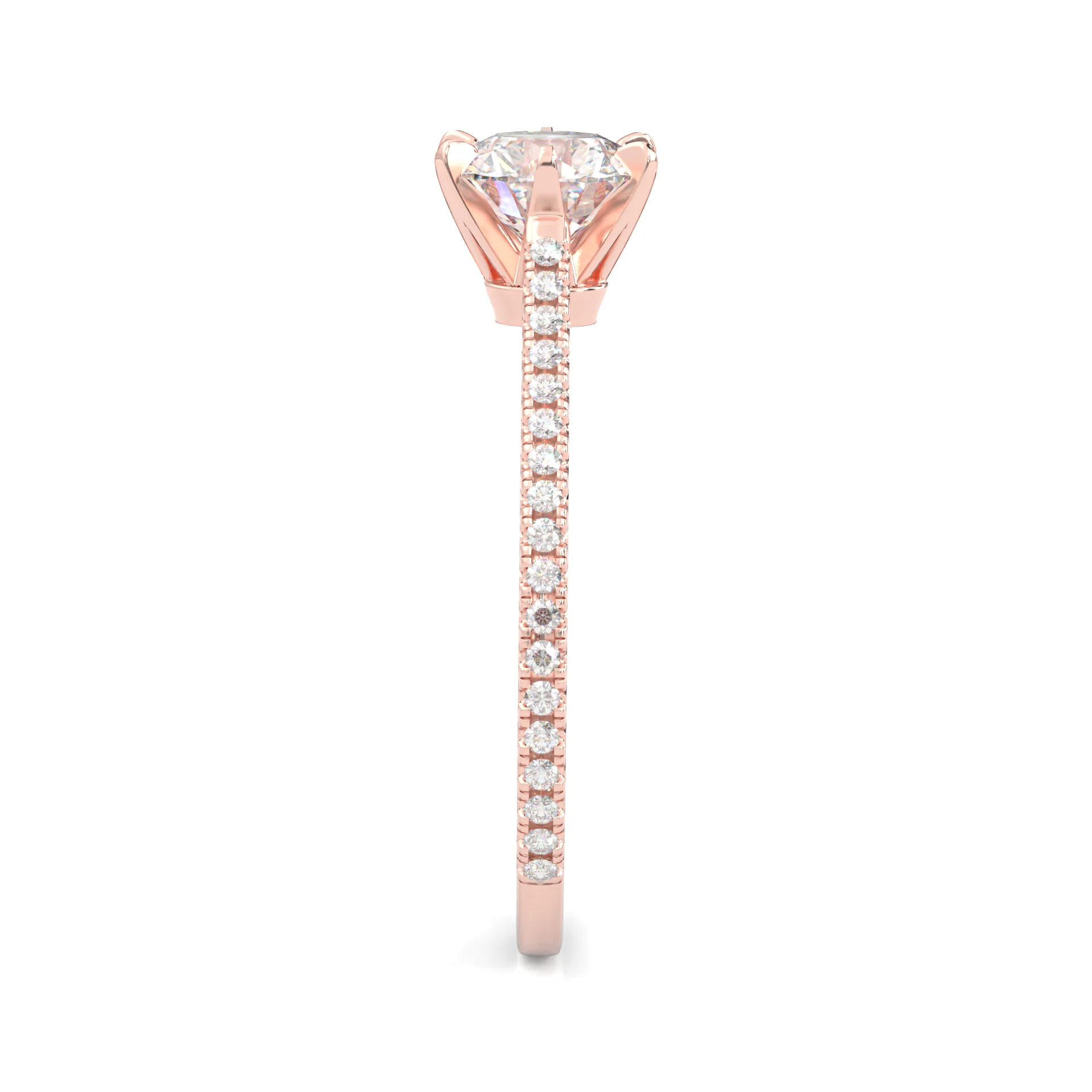 The Luminous II Moissanite Wedding Set (14k Solid Rose Gold) - Image 5