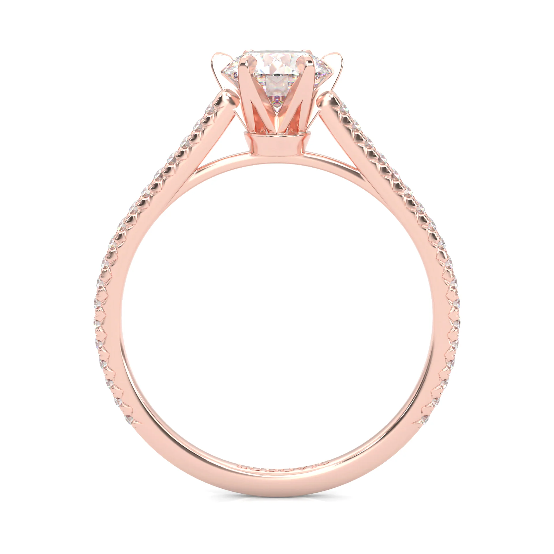The Luminous II Moissanite Wedding Set (14k Solid Rose Gold) - Image 7