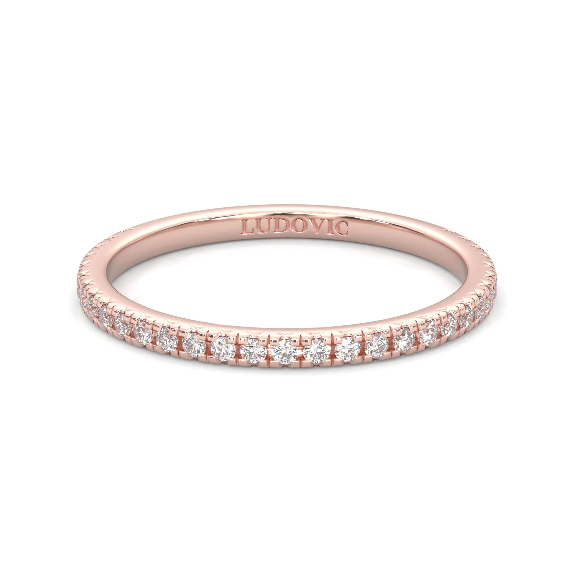 The Luminous II Moissanite Wedding Set (14k Solid Rose Gold) - Image 9