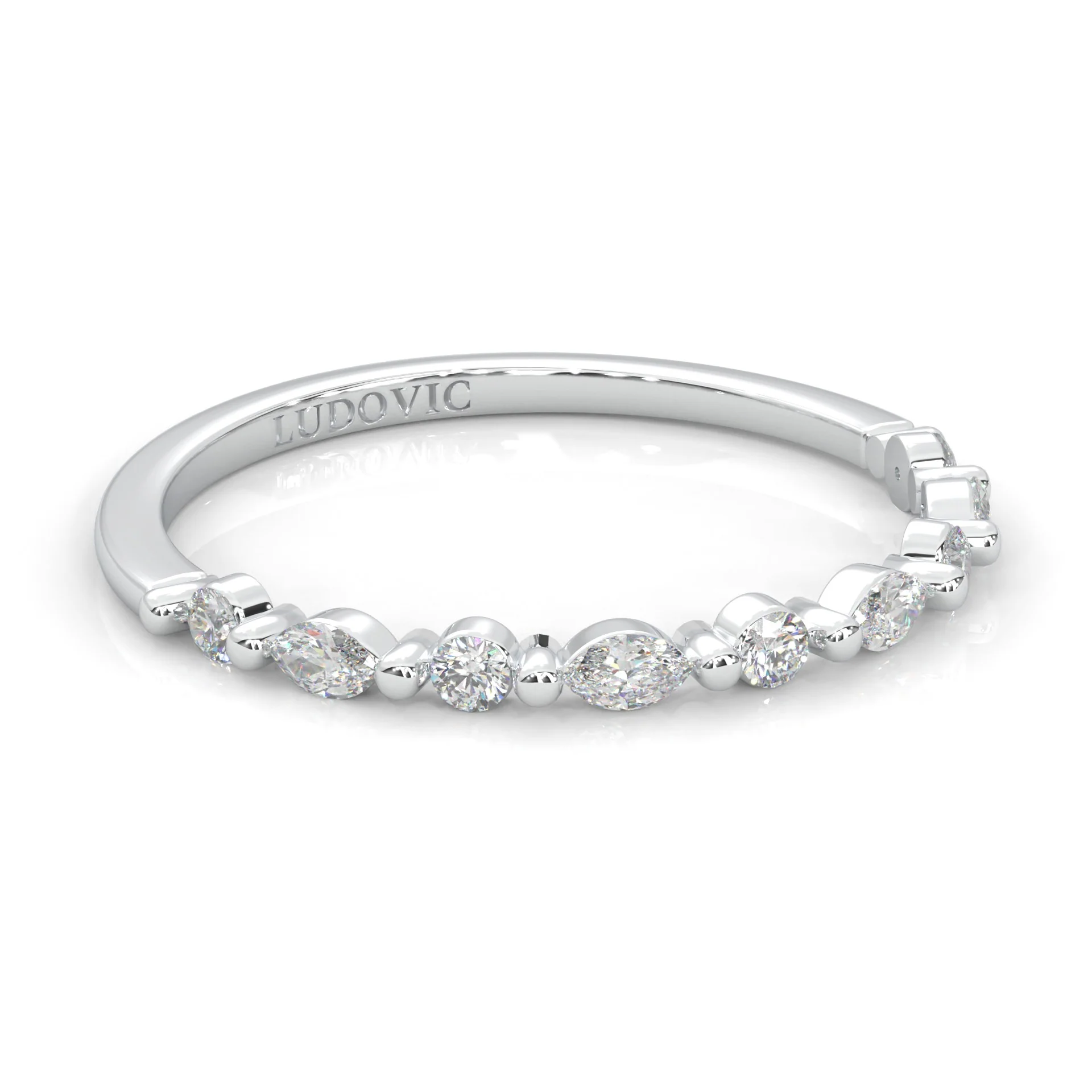 The Luminous Moissanite Wedding Band - Image 3
