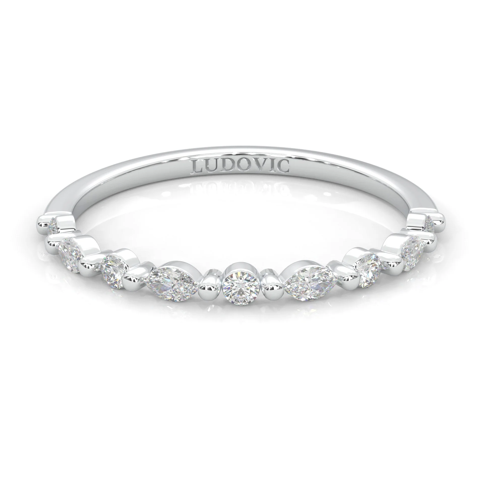 The Luminous Moissanite Wedding Set (14k Solid Gold) - Image 10