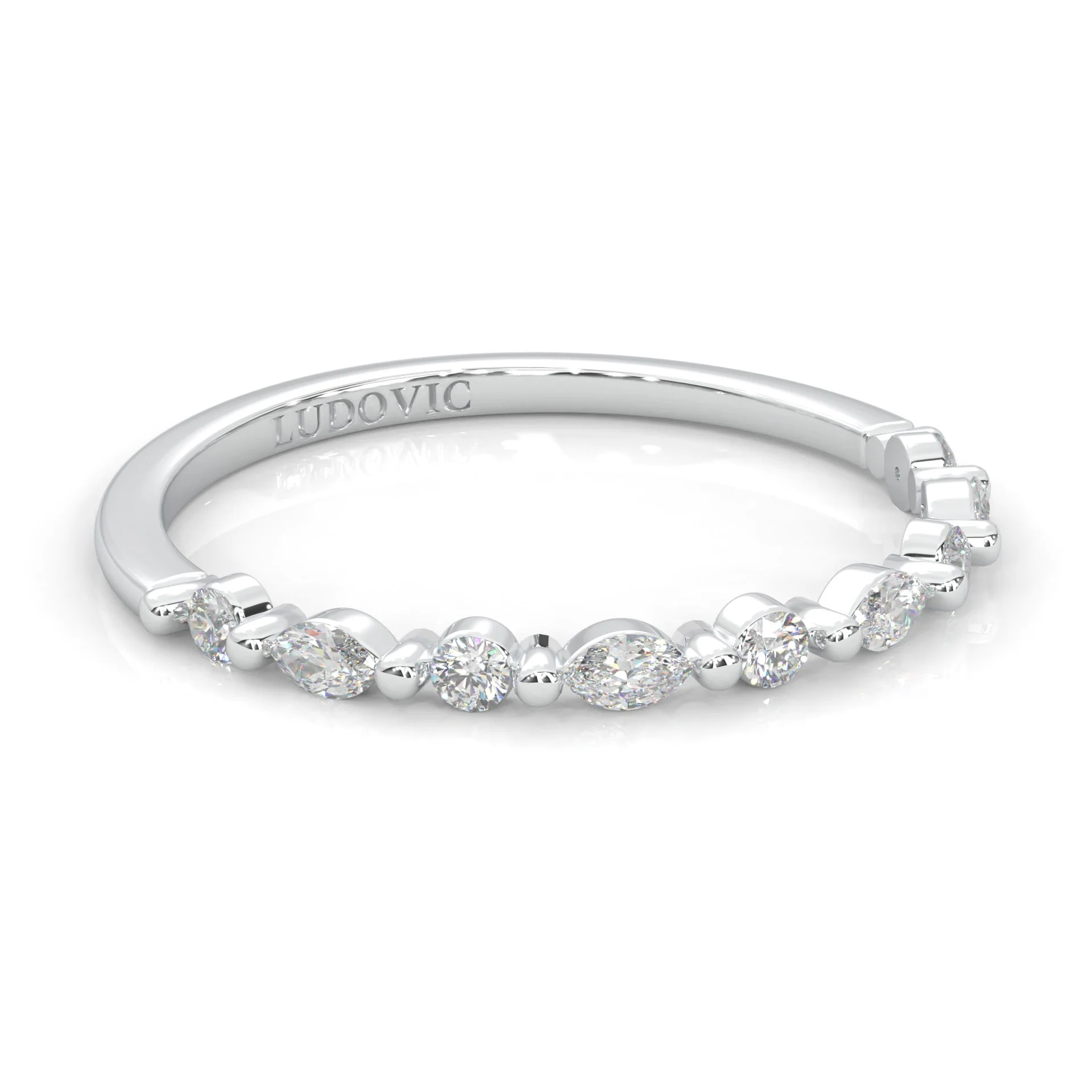 The Luminous Moissanite Wedding Set (14k Solid Gold) - Image 11