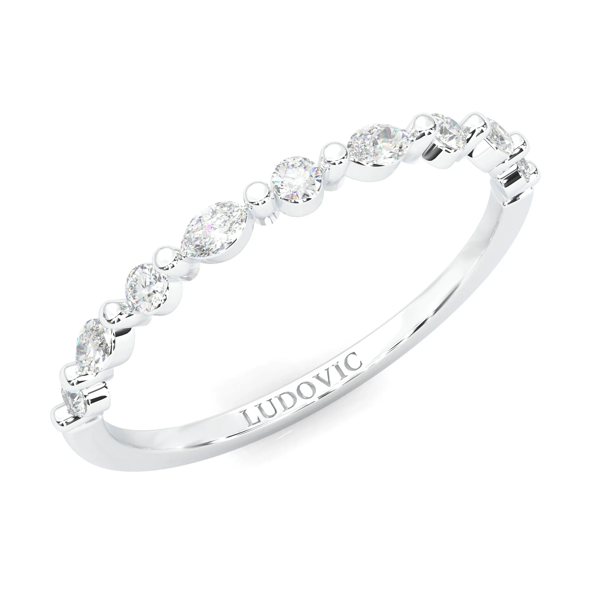 The Luminous Moissanite Wedding Set (14k Solid Gold) - Image 12