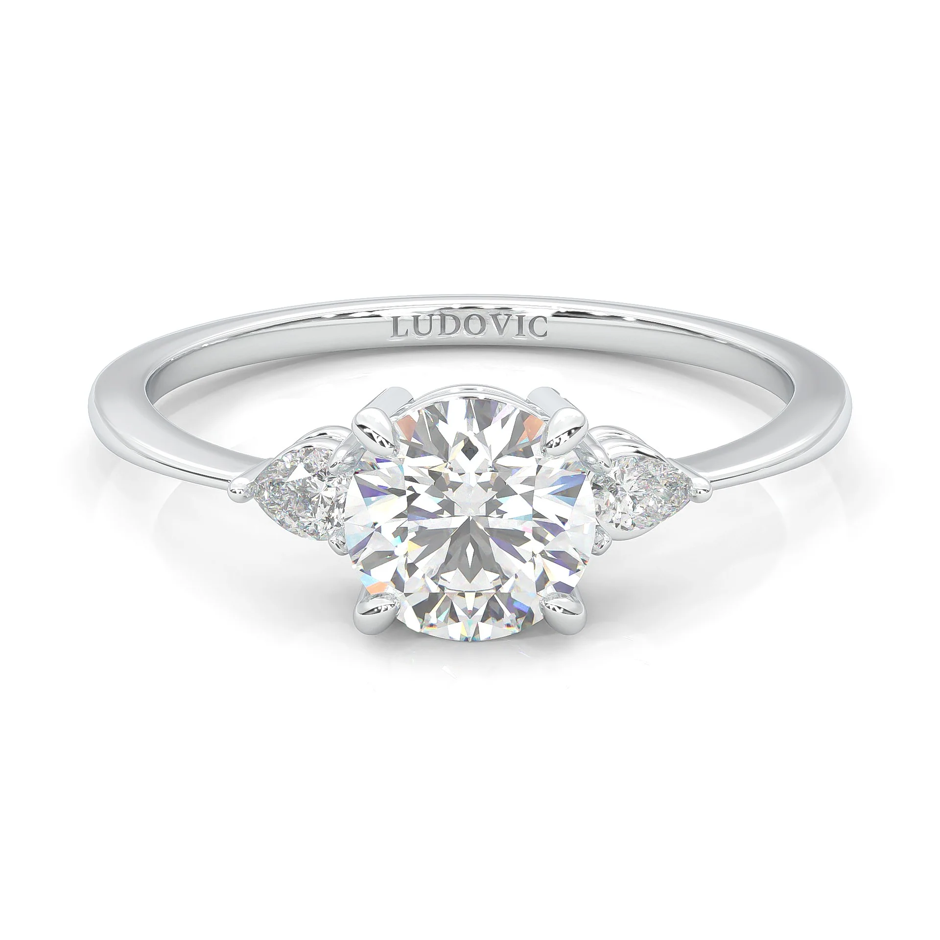 The Luminous Moissanite Wedding Set (14k Solid Gold) - Image 4