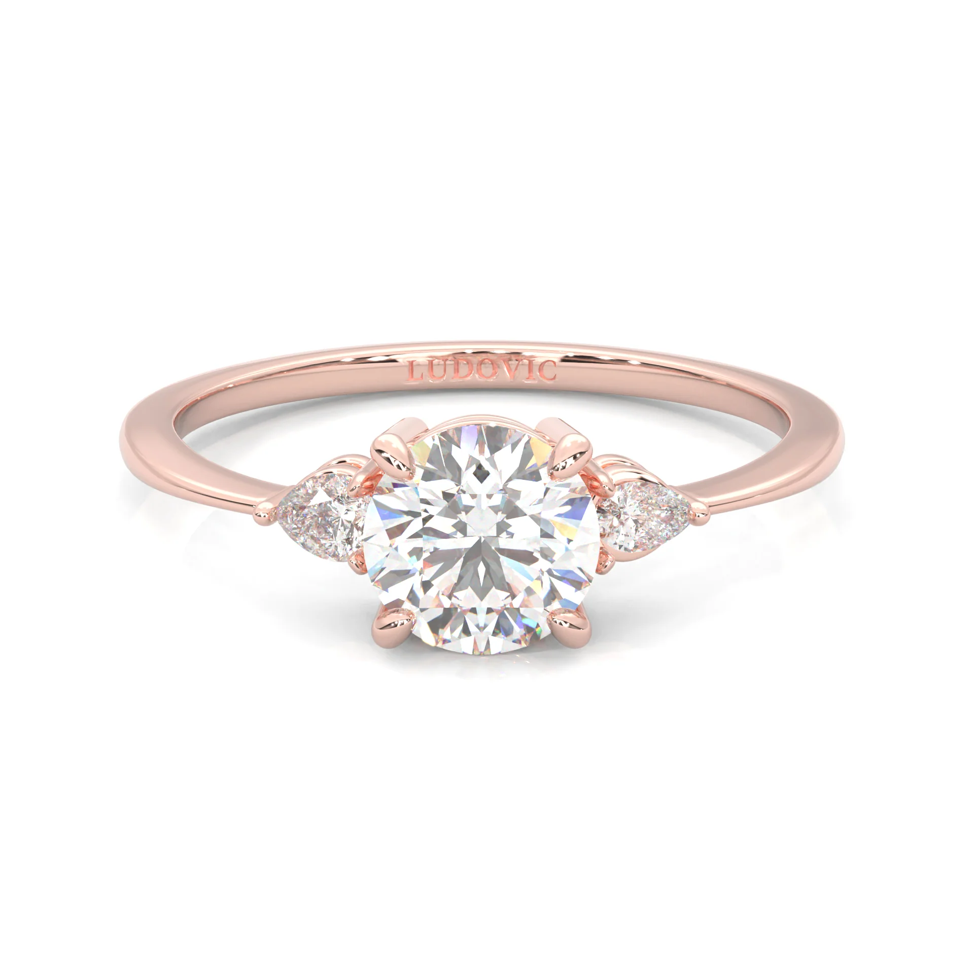 The Luminous Moissanite Wedding Set ( Rose Gold ) - Image 3
