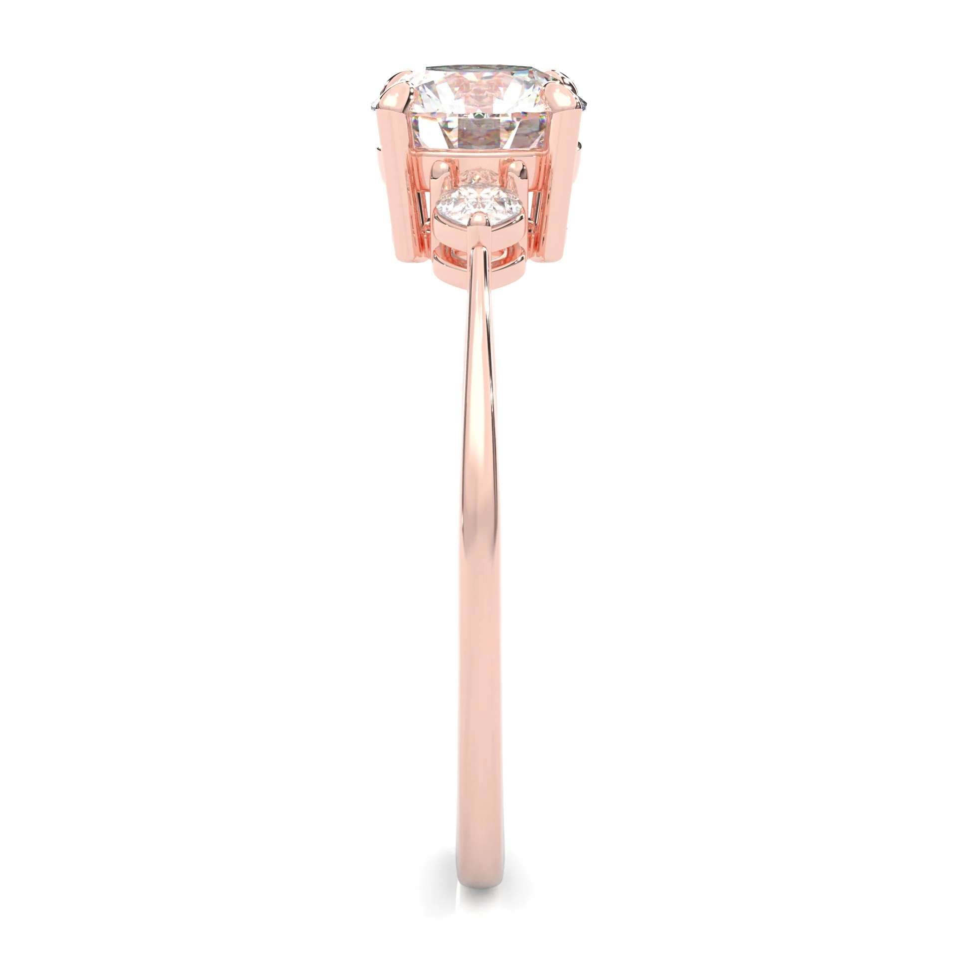 The Luminous Moissanite Wedding Set ( Rose Gold ) - Image 5