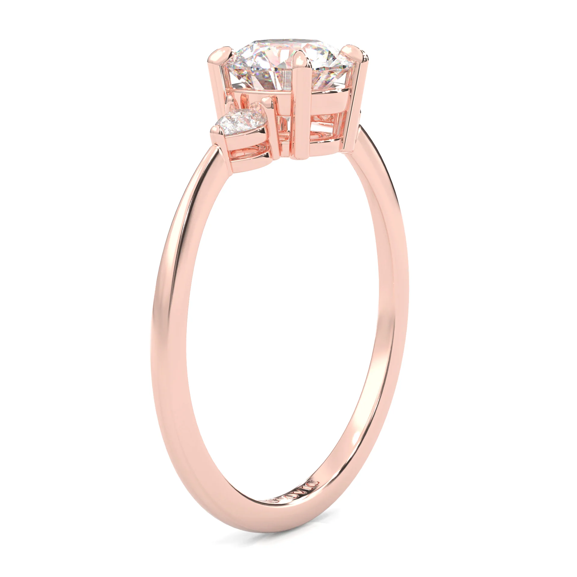 The Luminous Moissanite Wedding Set ( Rose Gold ) - Image 6