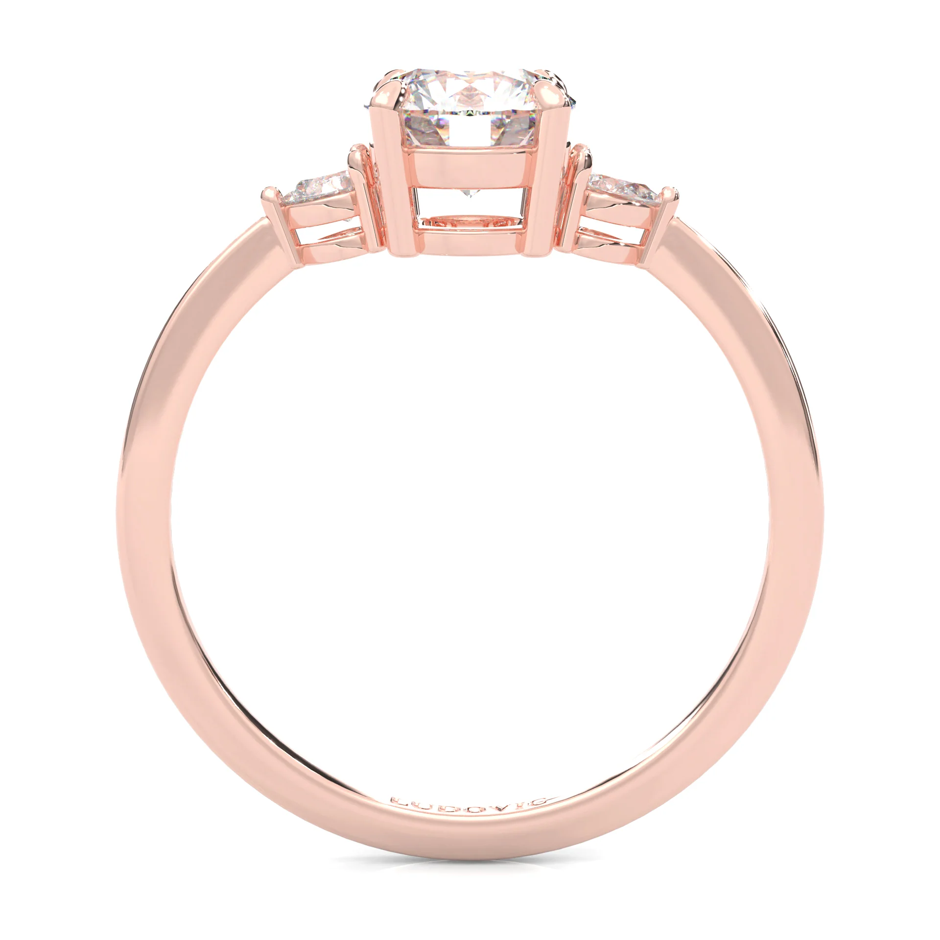 The Luminous Moissanite Wedding Set ( Rose Gold ) - Image 7