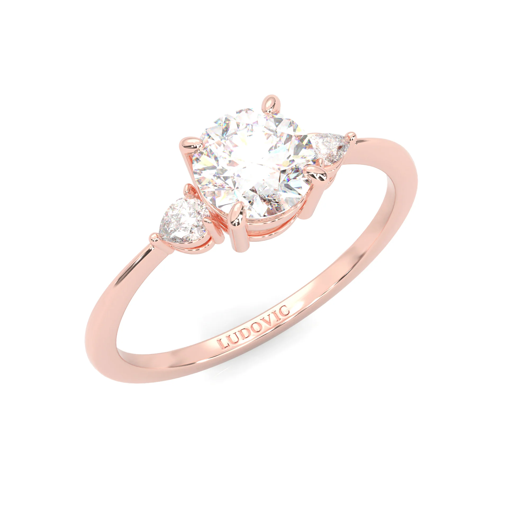 The Luminous Moissanite Wedding Set ( Rose Gold ) - Image 8