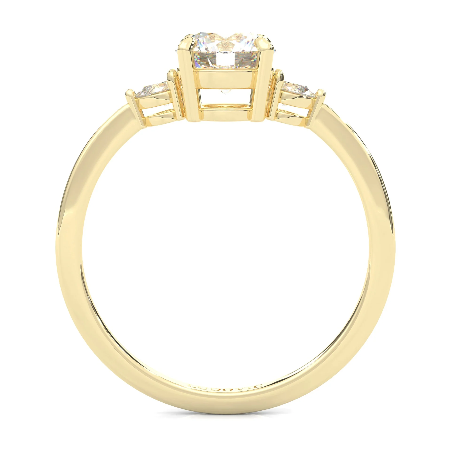 The Luminous Moissanite Wedding Set ( Yellow Gold ) - Image 12