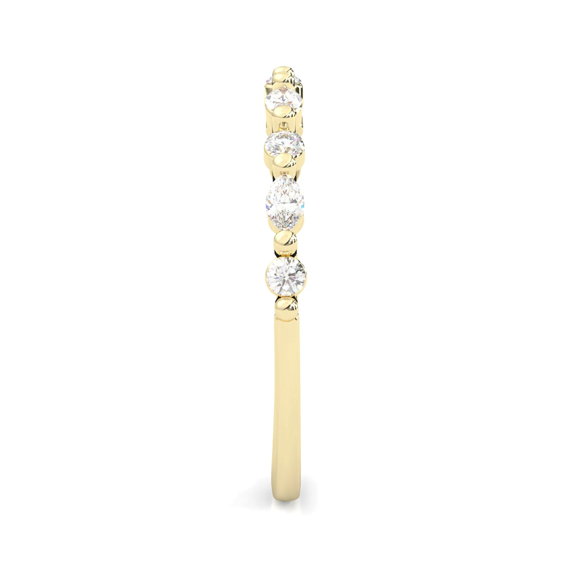 The Luminous Moissanite Wedding Set ( Yellow Gold ) - Image 5