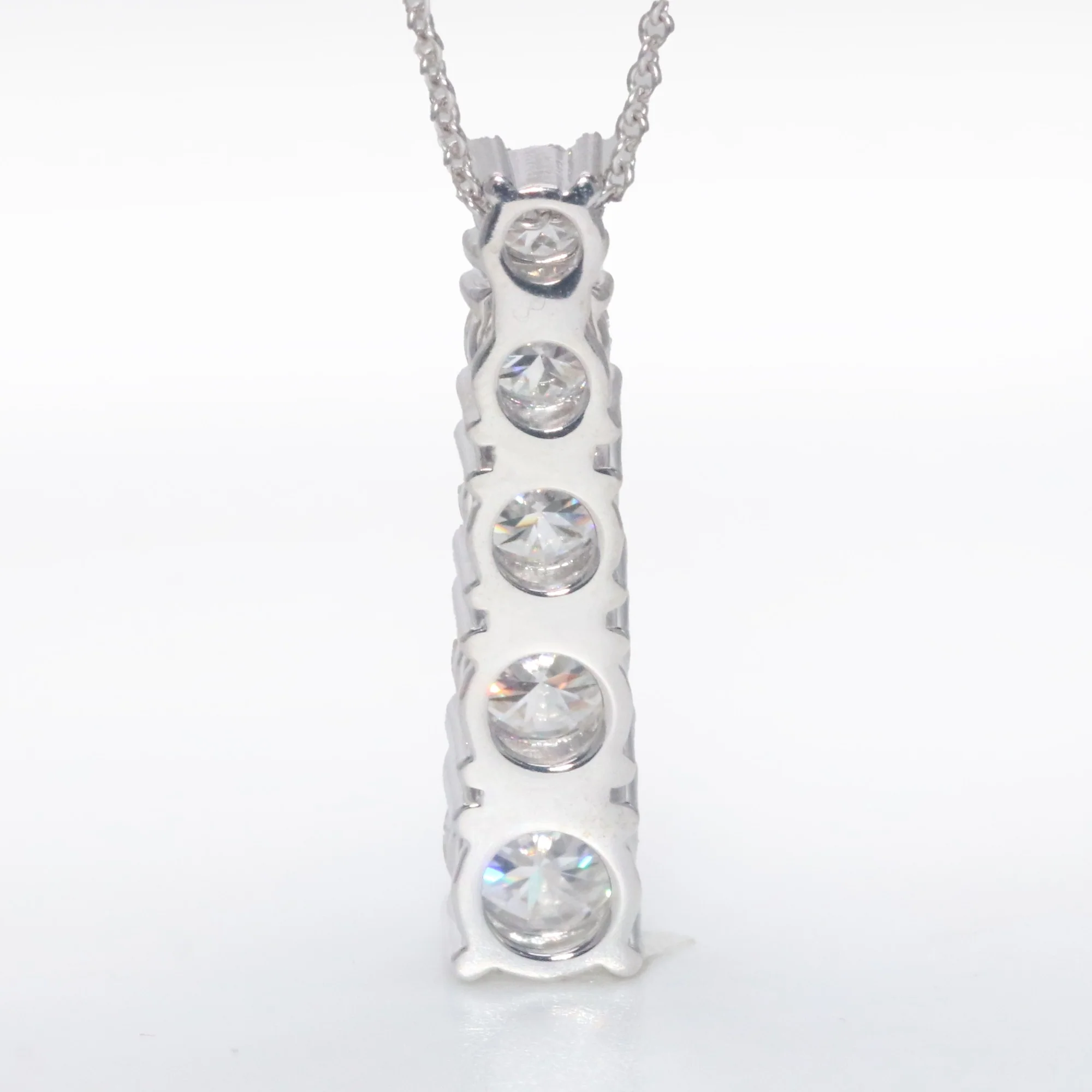 The Mellow Twirl Moissanite Necklace (14k Solid Gold) - Image 2