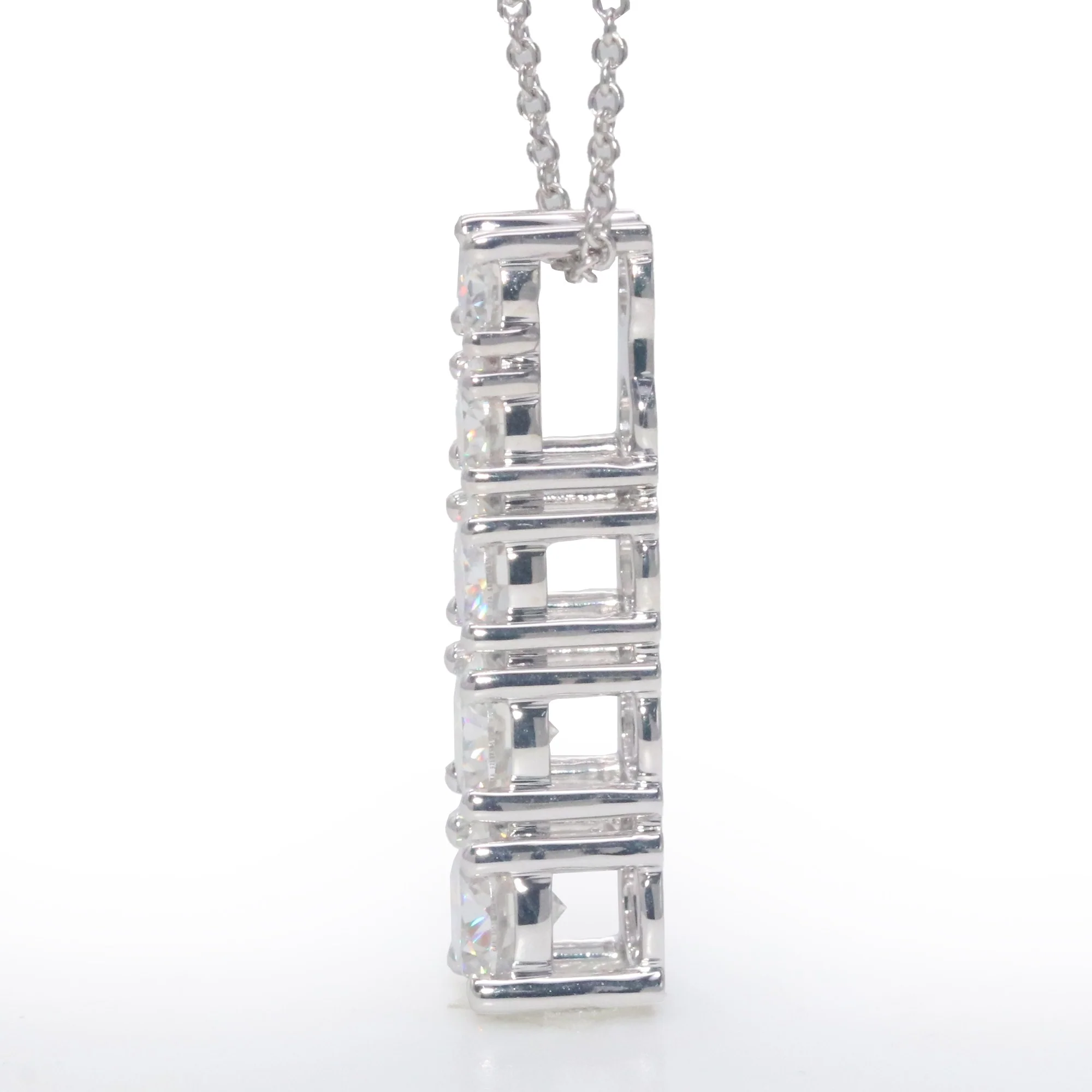 The Mellow Twirl Moissanite Necklace (14k Solid Gold) - Image 3