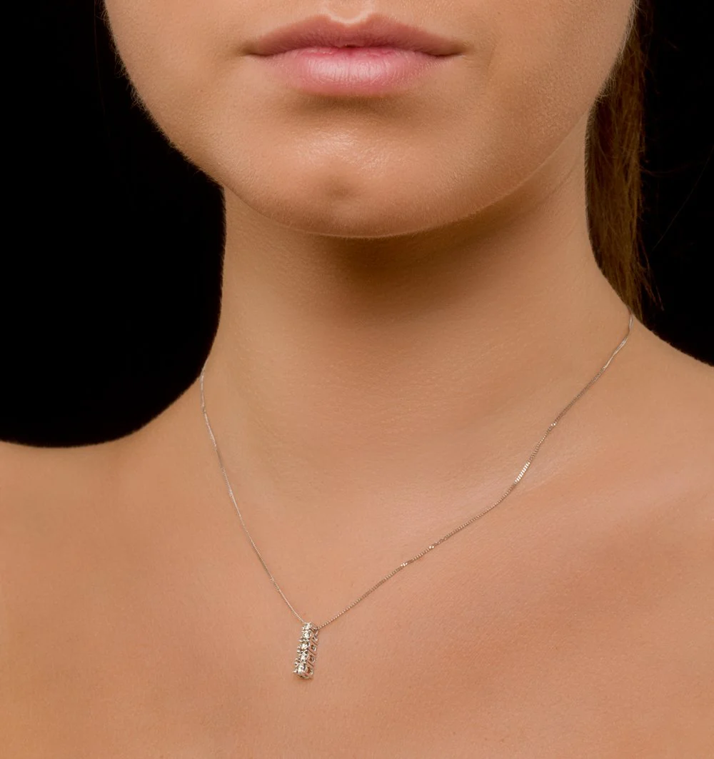 The Mellow Twirl Moissanite Necklace (14k Solid Gold) - Image 5