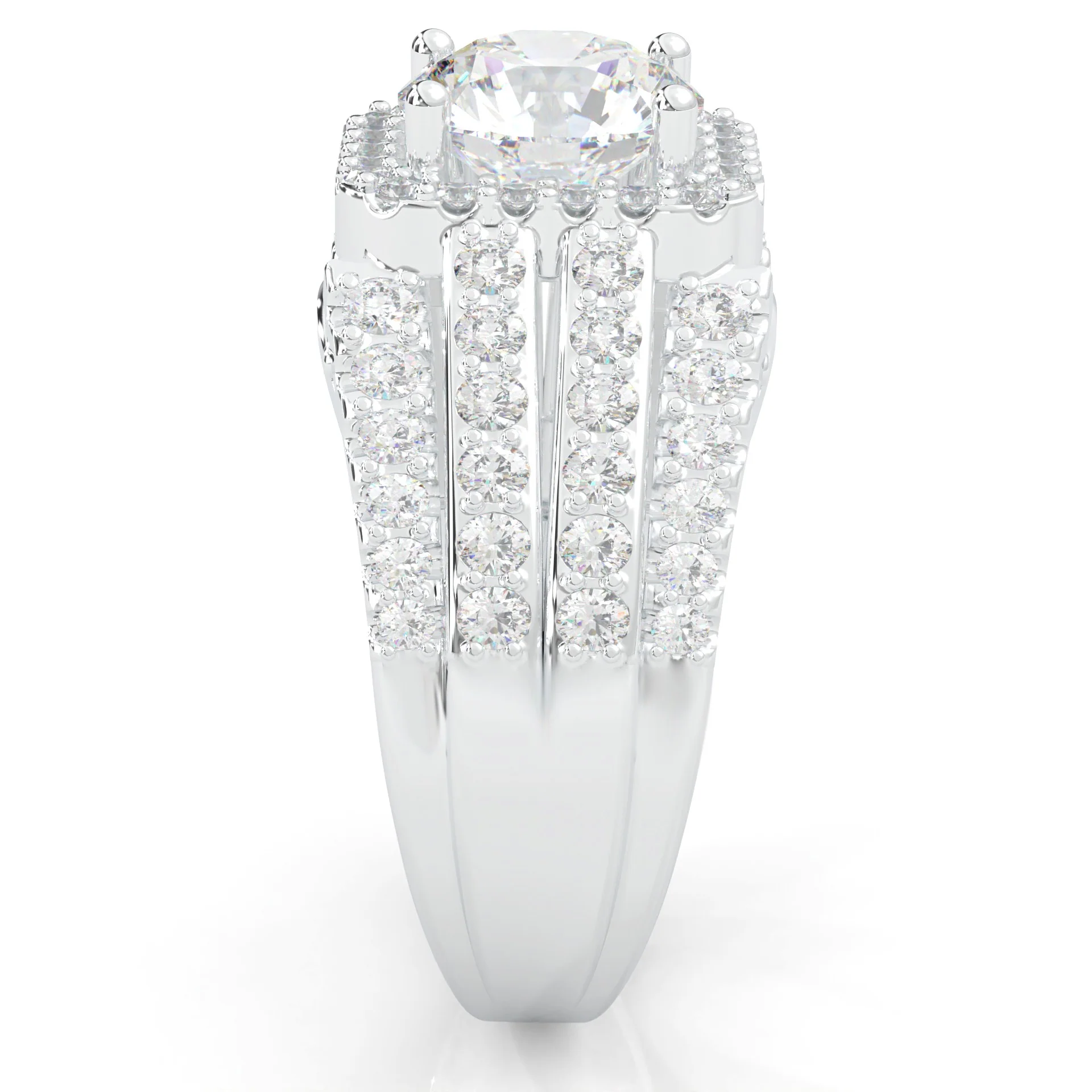 The Multi-Row Moissanite Cocktail Ring (14k Solid Gold) - Image 6