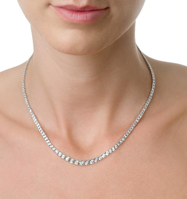 Ludovic Moissanite Tennis Necklace ( Upgraded )
