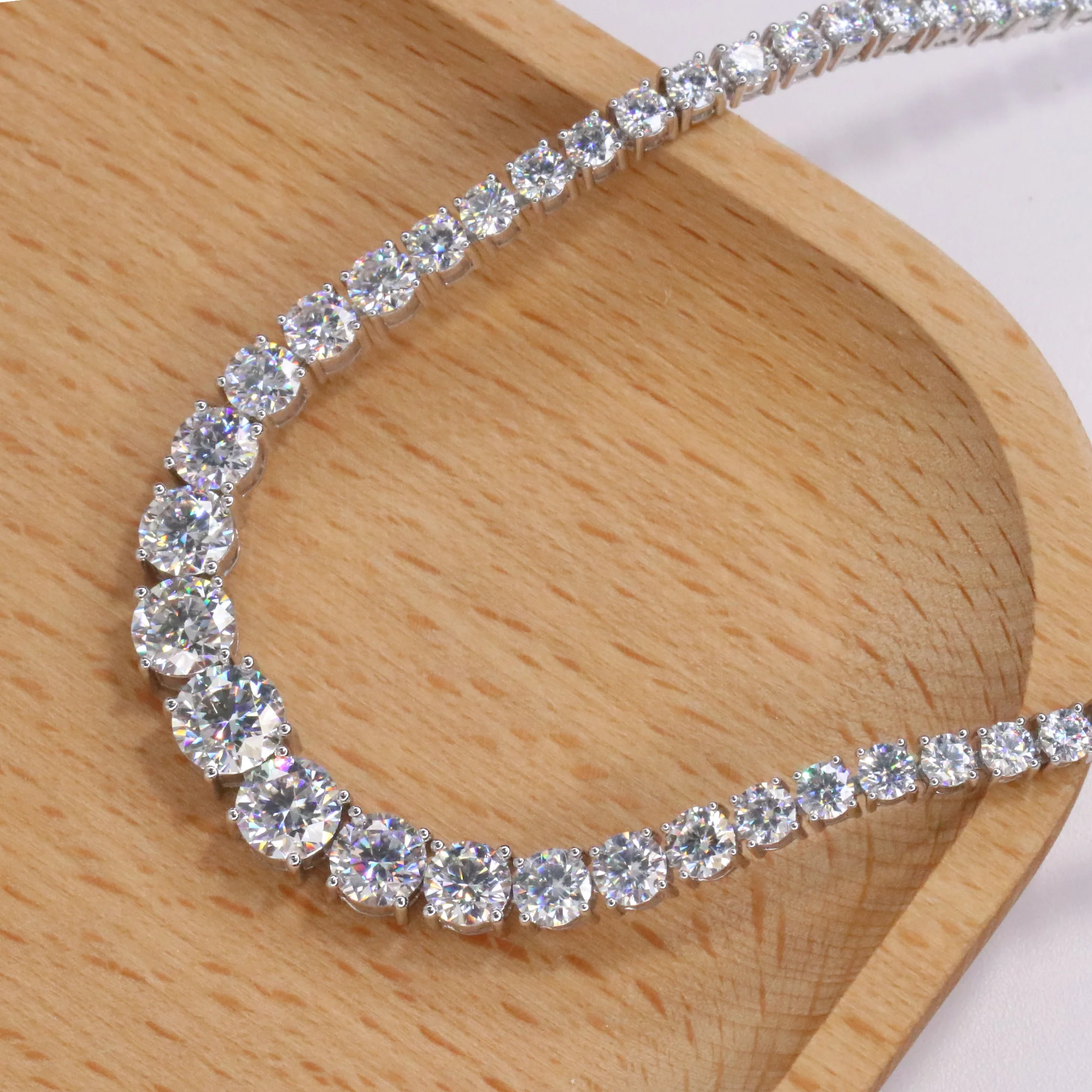 Ludovic Moissanite Tennis Necklace ( Upgraded ) - Image 12