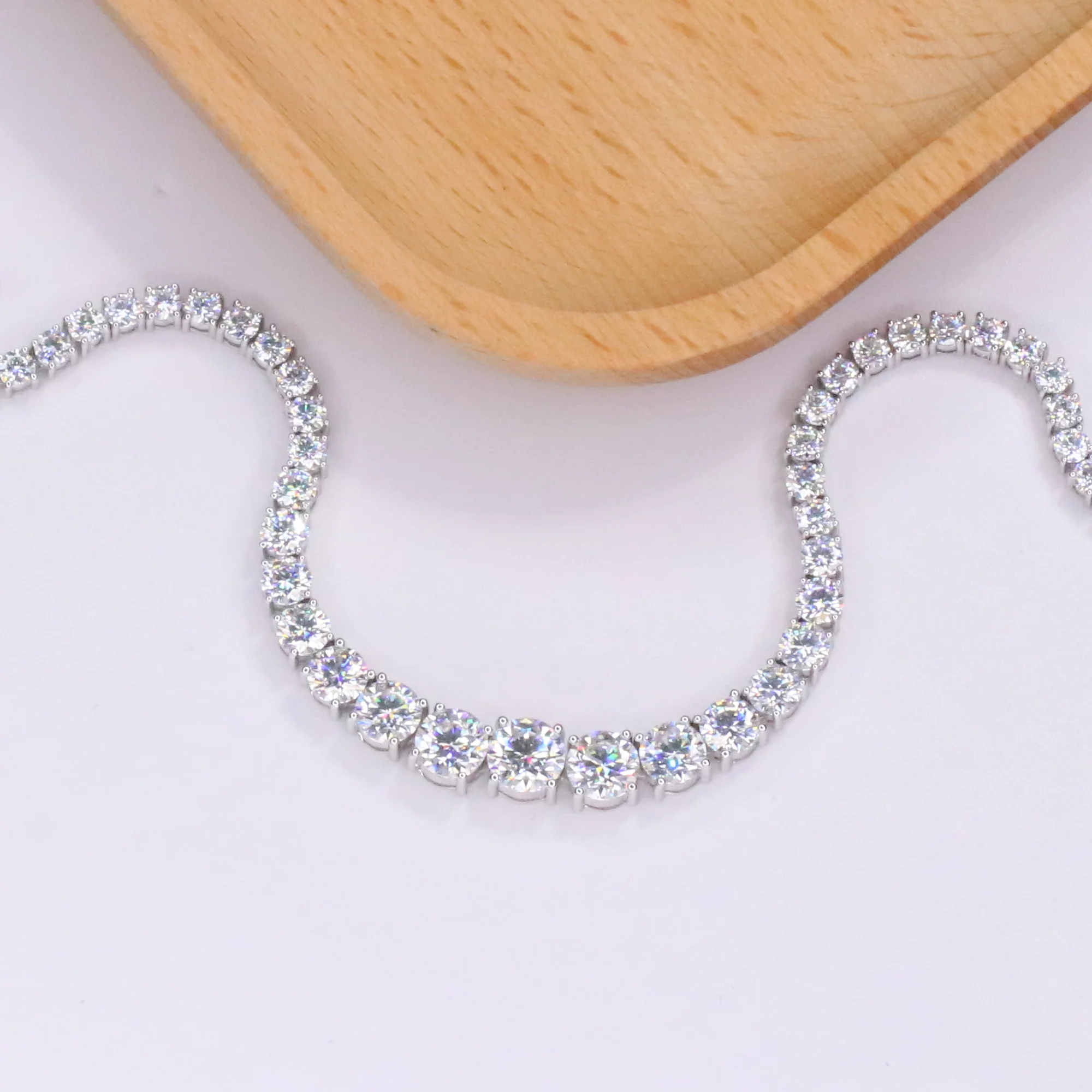 Ludovic Moissanite Tennis Necklace ( Upgraded ) - Image 7