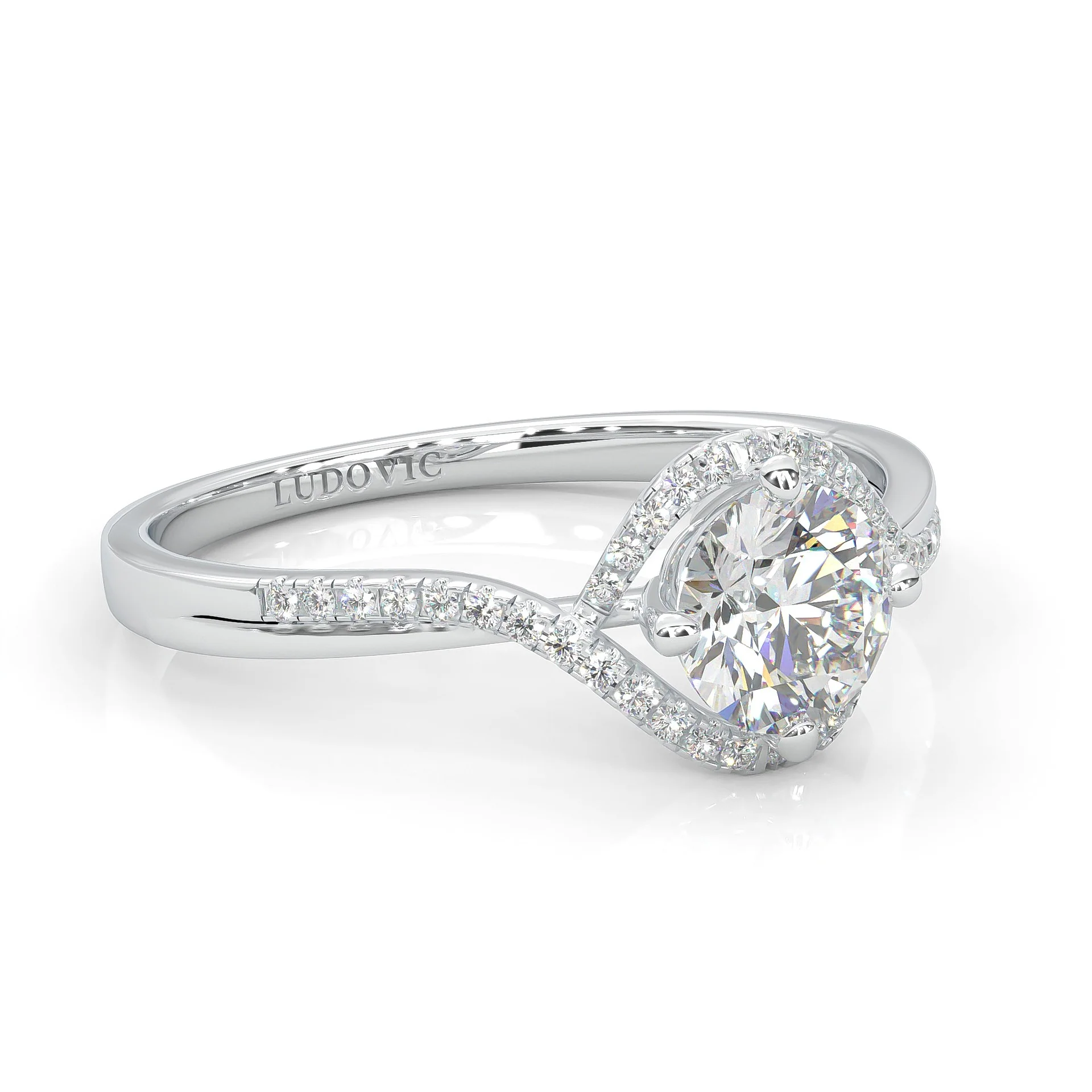 The Onyx Poem Moissanite Engagement Ring (14k Solid Gold) - Image 3