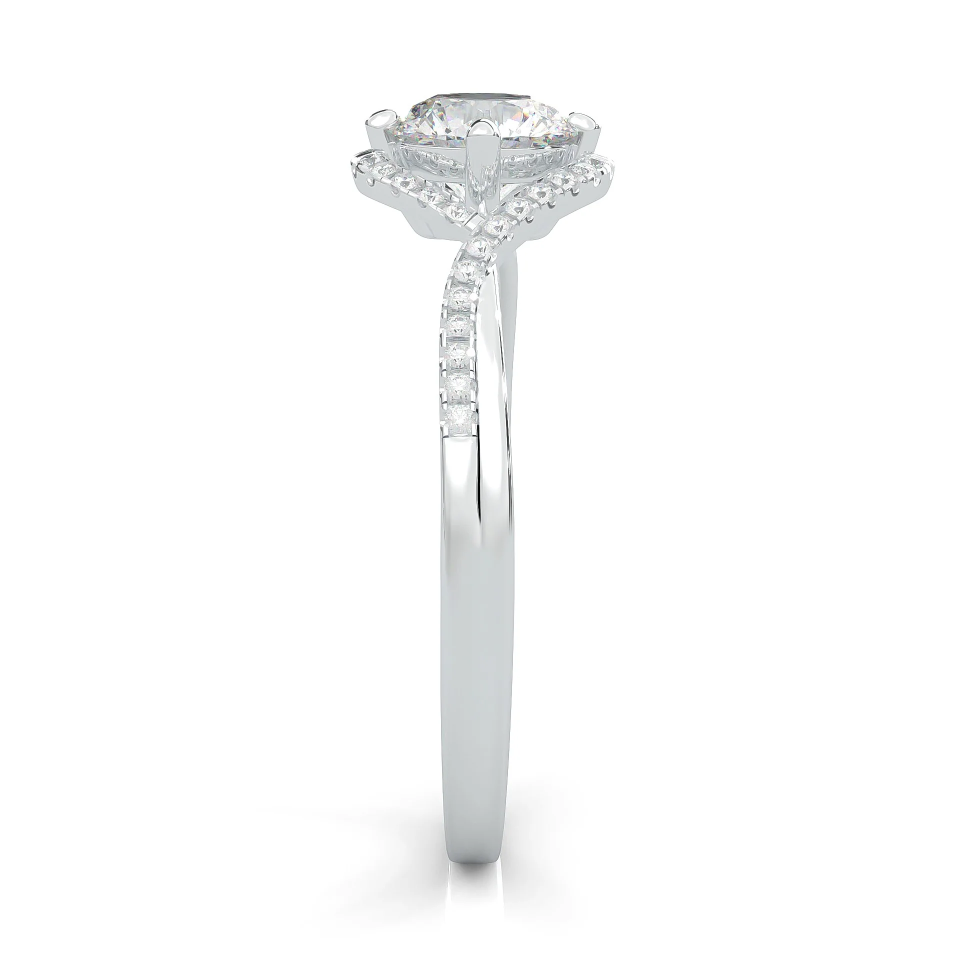 The Onyx Poem Moissanite Engagement Ring (14k Solid Gold) - Image 4
