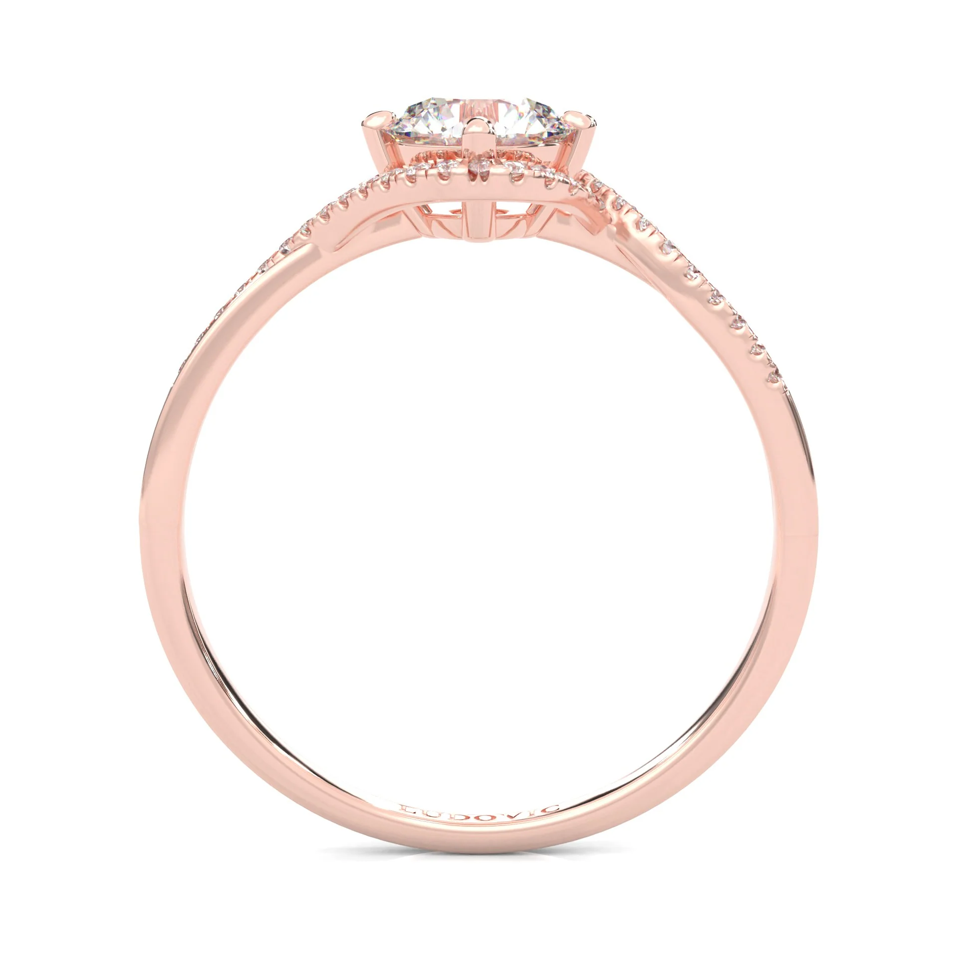 The Onyx Poem Moissanite Engagement Ring ( Rose Gold 14K ) - Image 6