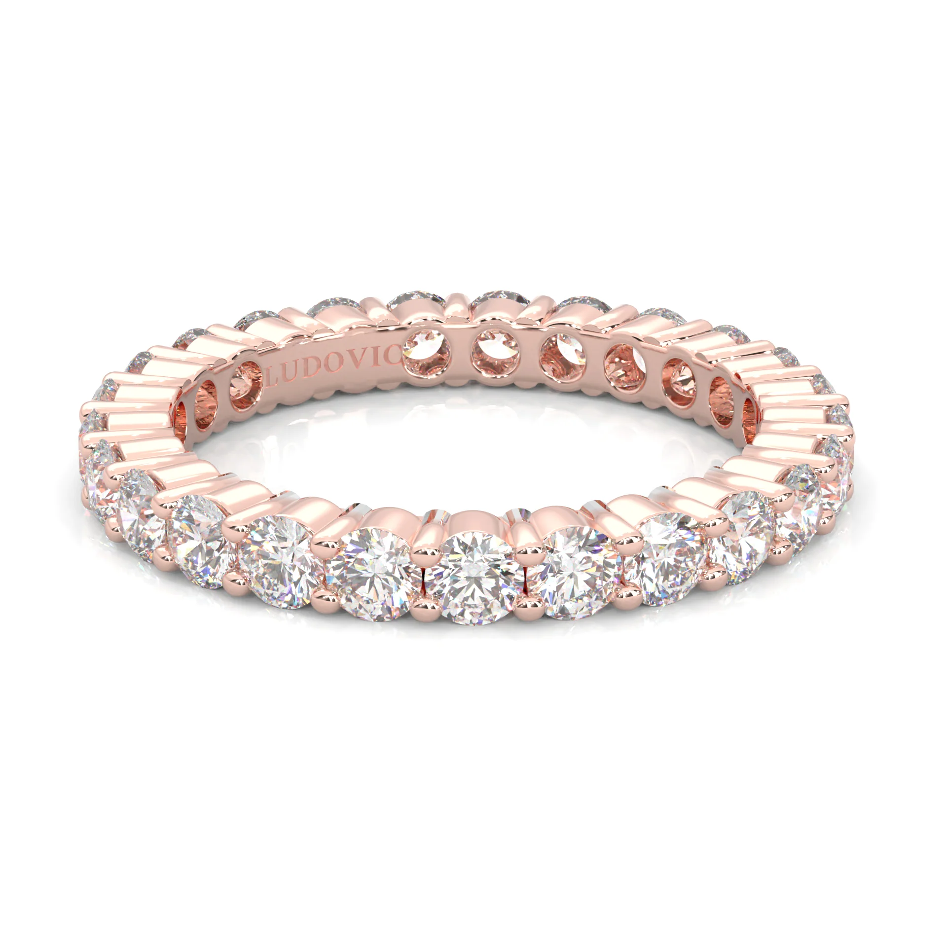 The Peace Passion Moissanite Eternity Ring ( Rose Gold ) - Image 3