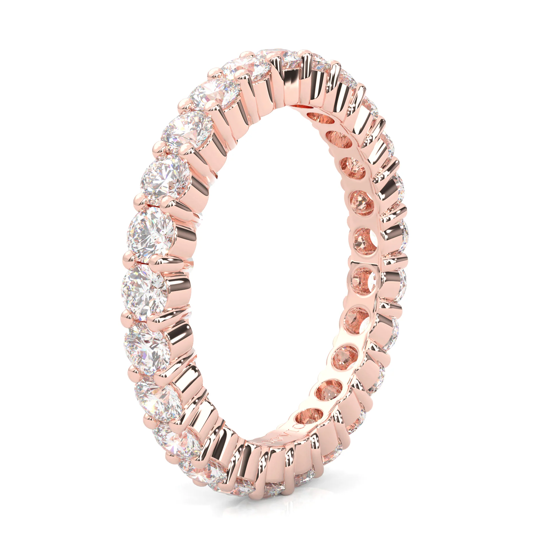 The Peace Passion Moissanite Eternity Ring ( Rose Gold ) - Image 5