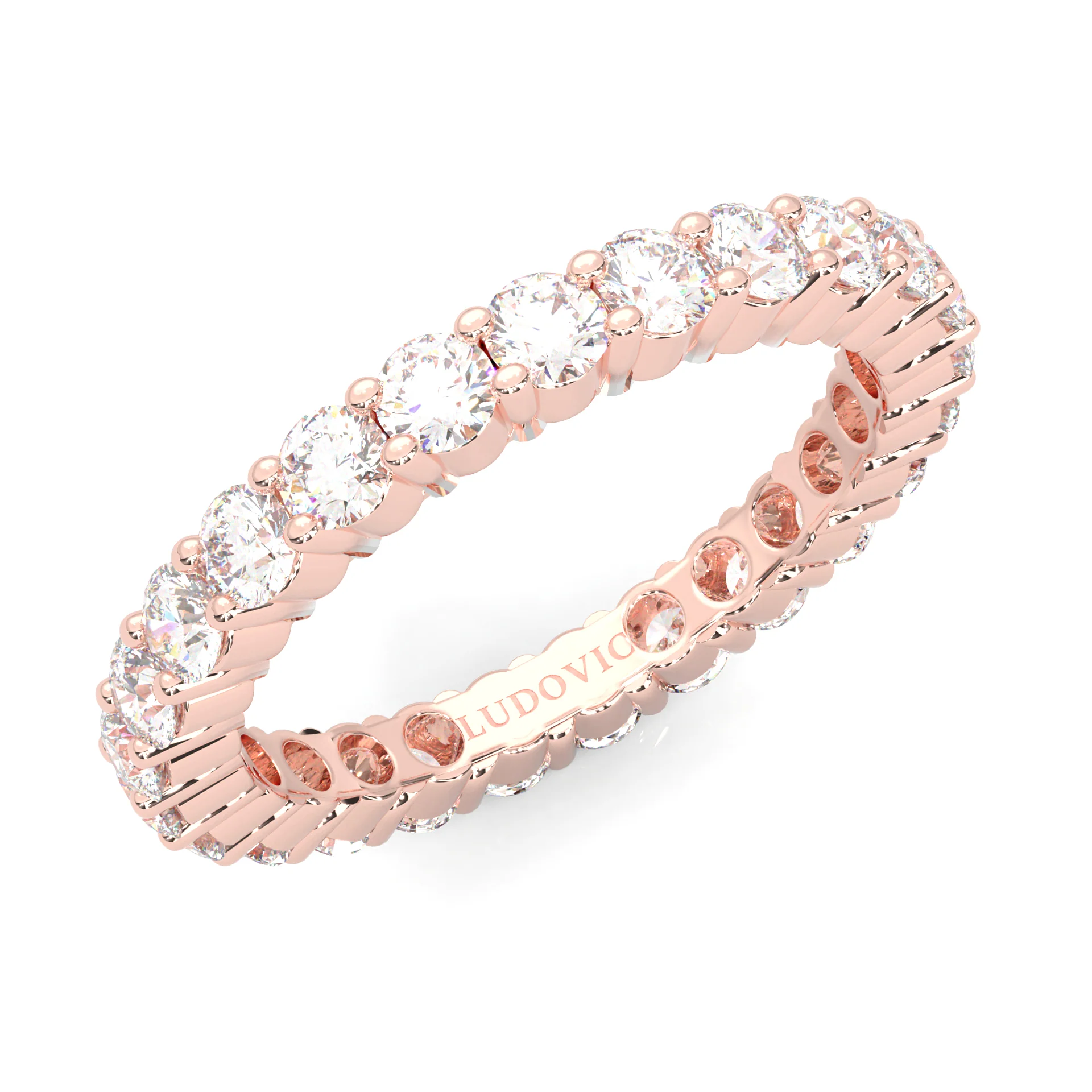 The Peace Passion Moissanite Eternity Ring ( Rose Gold ) - Image 7