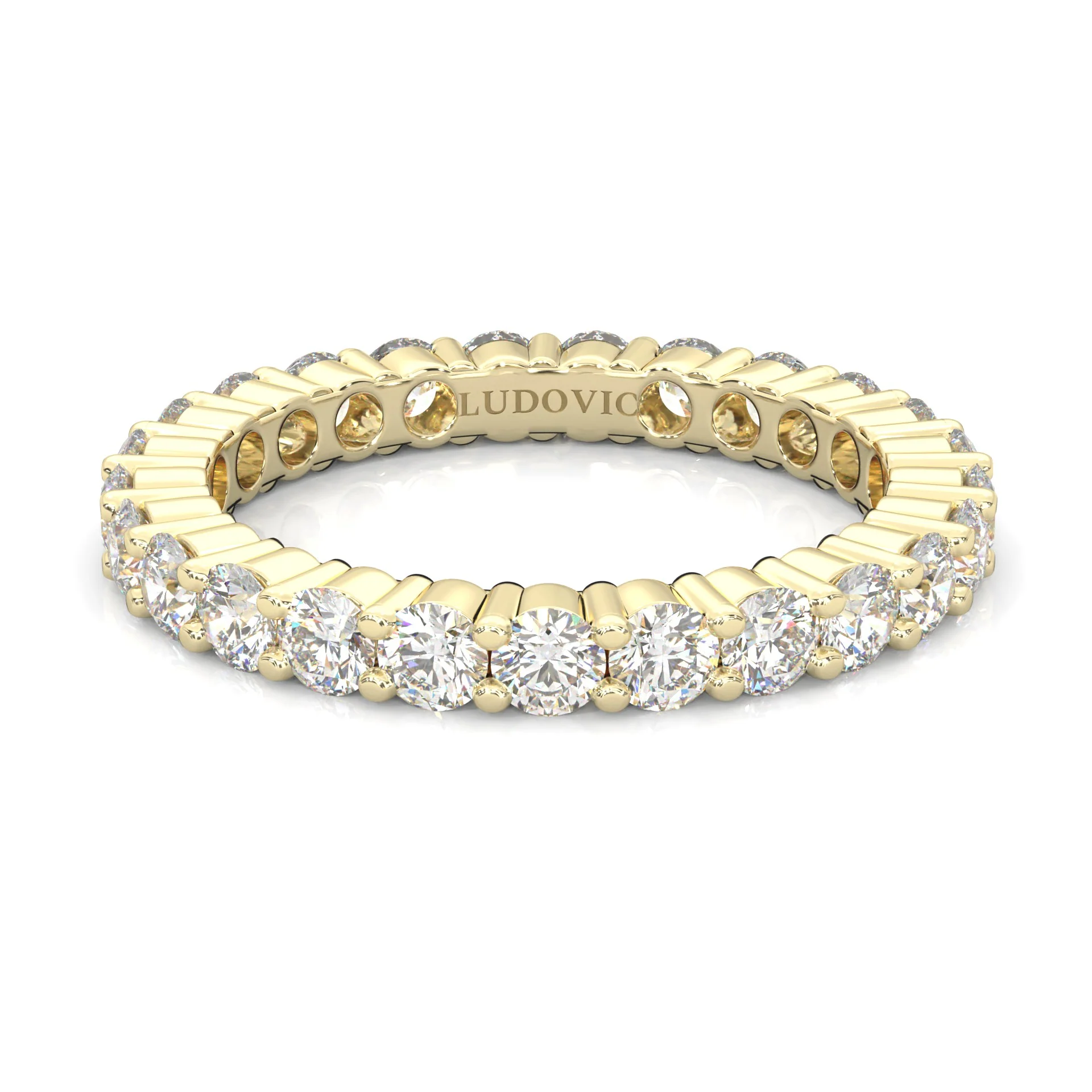 The Peace Passion Moissanite Eternity Ring ( Yellow Gold )