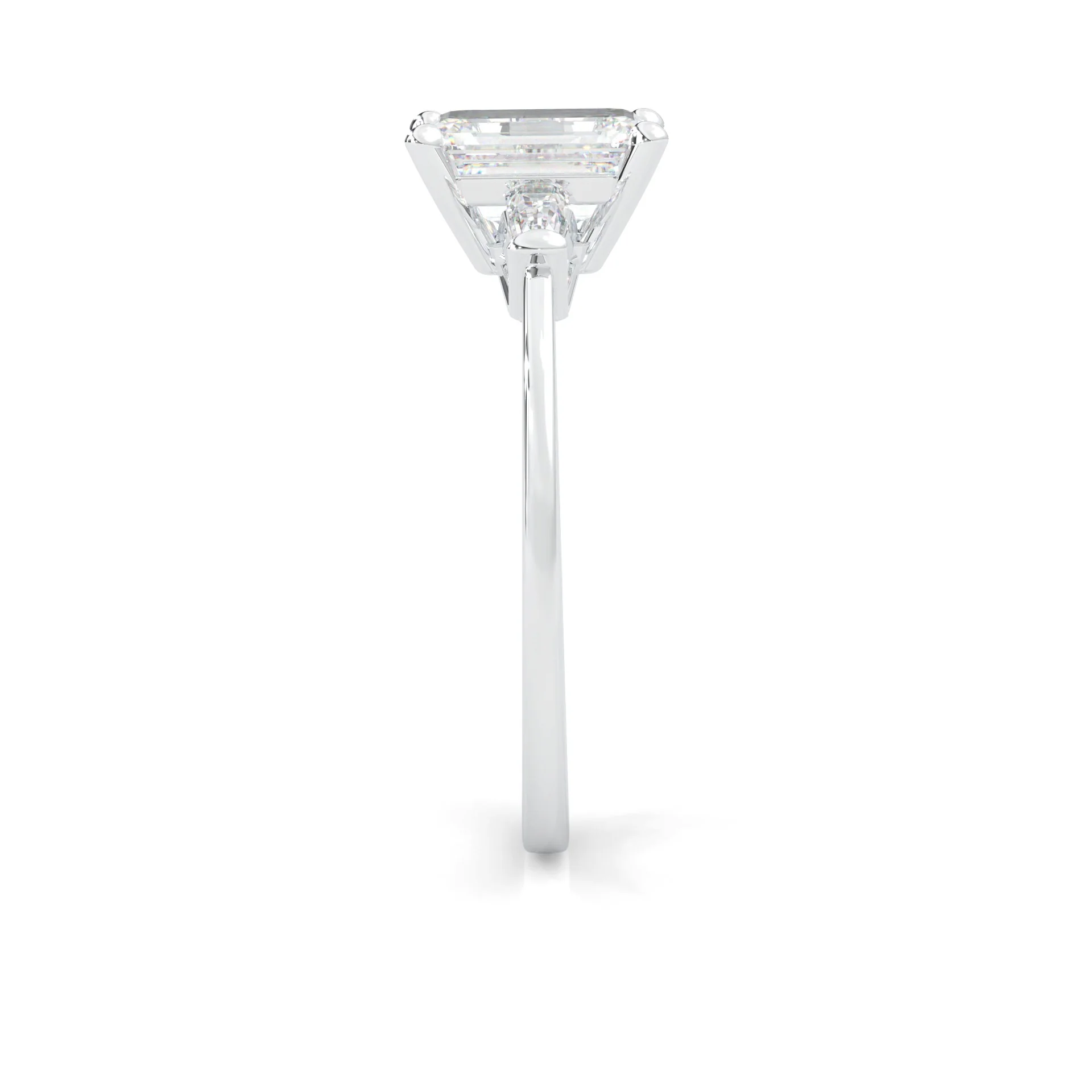 The Precious Vision Moissanite Engagement Ring (Platinum-Plated Silver) - Image 4