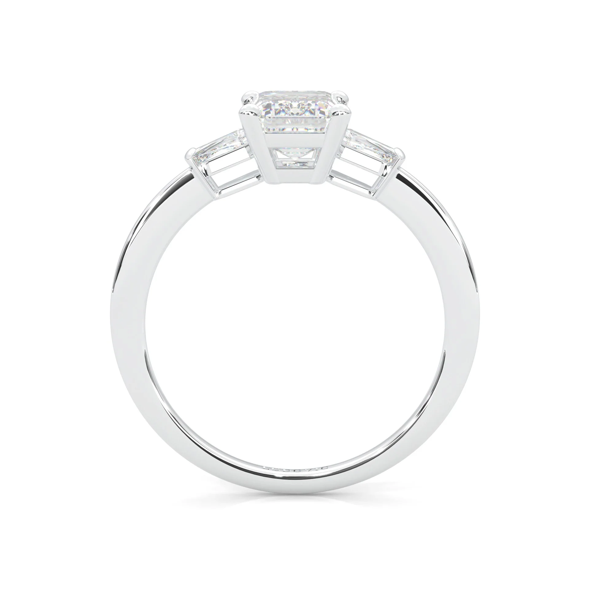 The Precious Vision Moissanite Engagement Ring (Platinum-Plated Silver) - Image 5