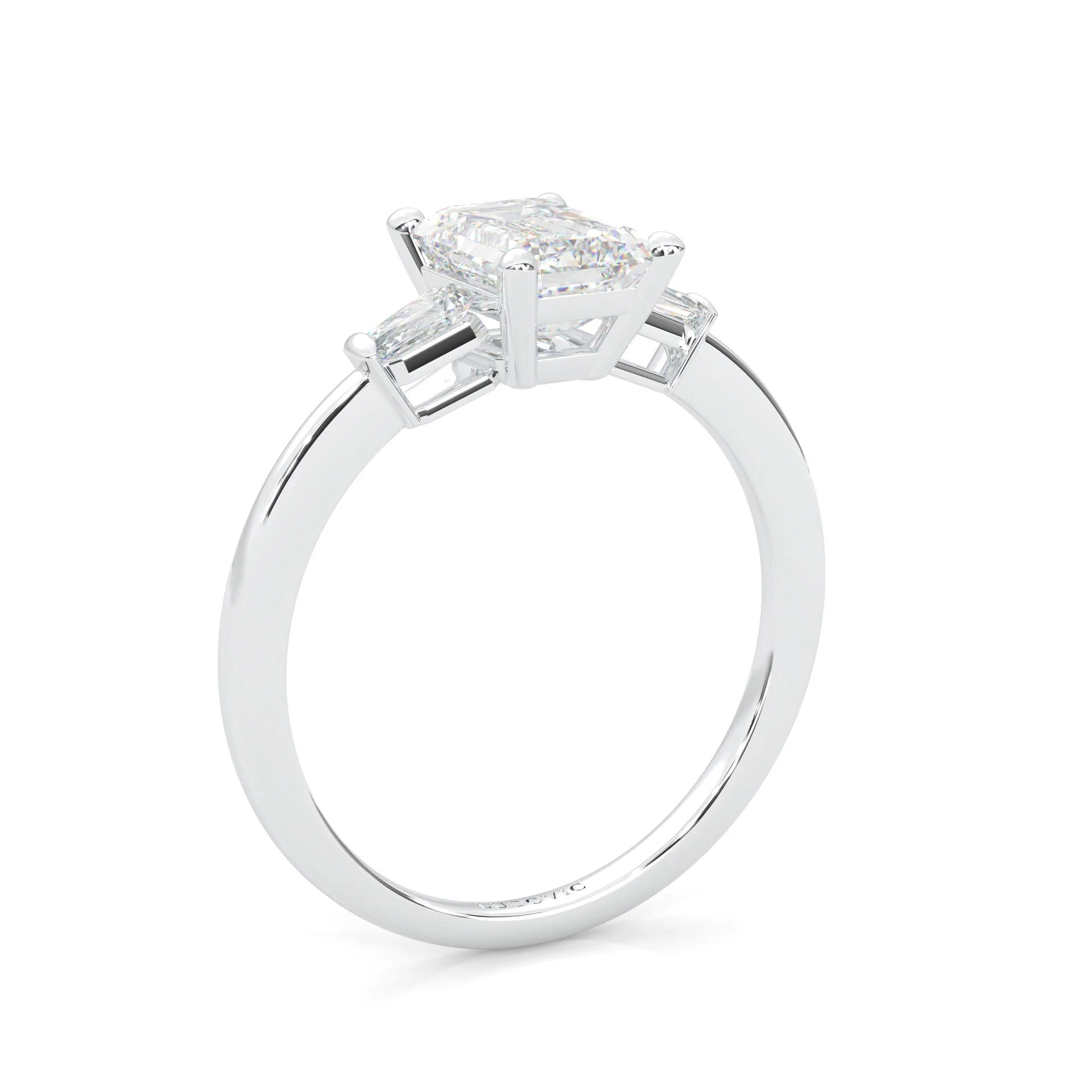 The Precious Vision Moissanite Engagement Ring (Platinum-Plated Silver) - Image 6