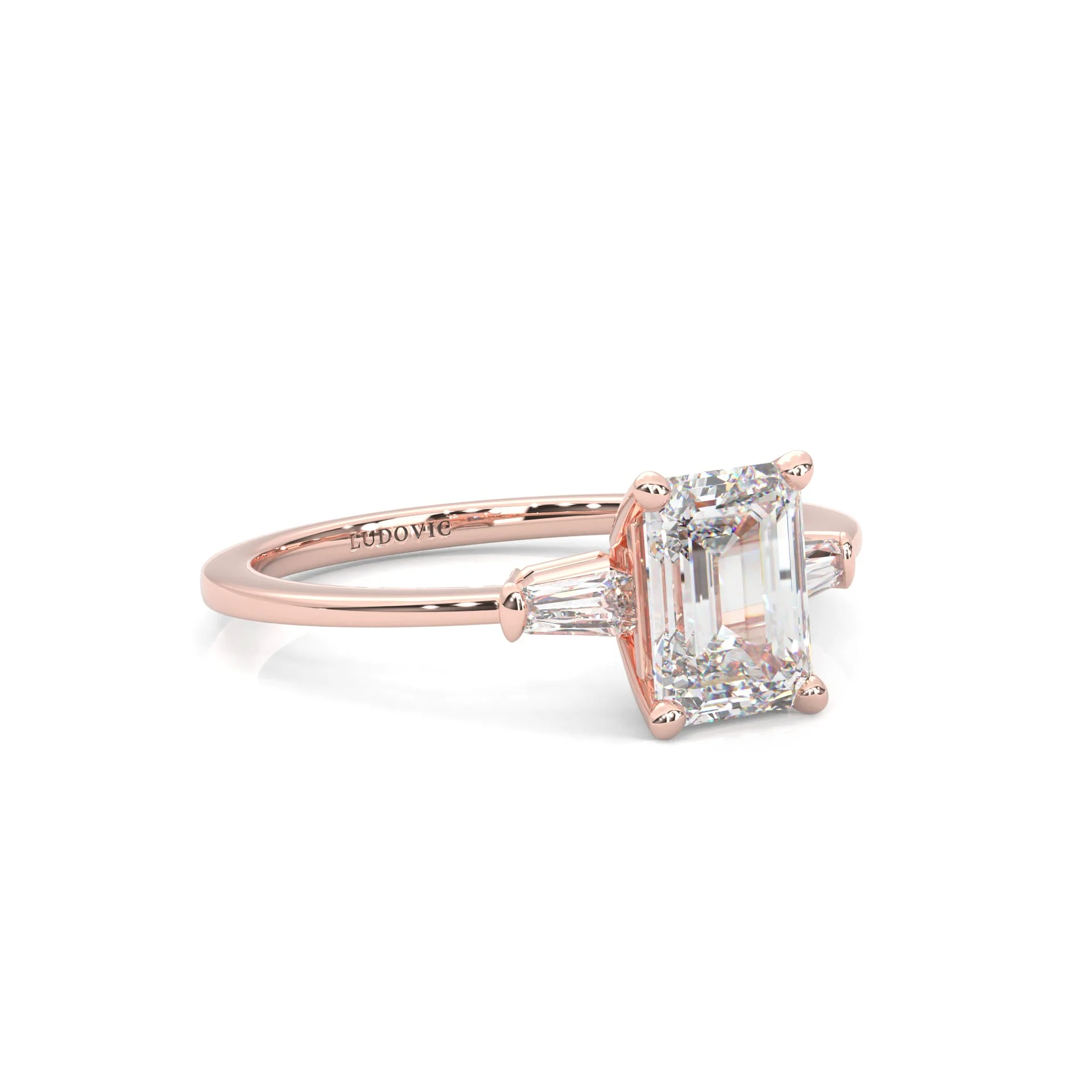 The Precious Vision Moissanite Engagement Ring ( Rose Gold 14K ) - Image 3