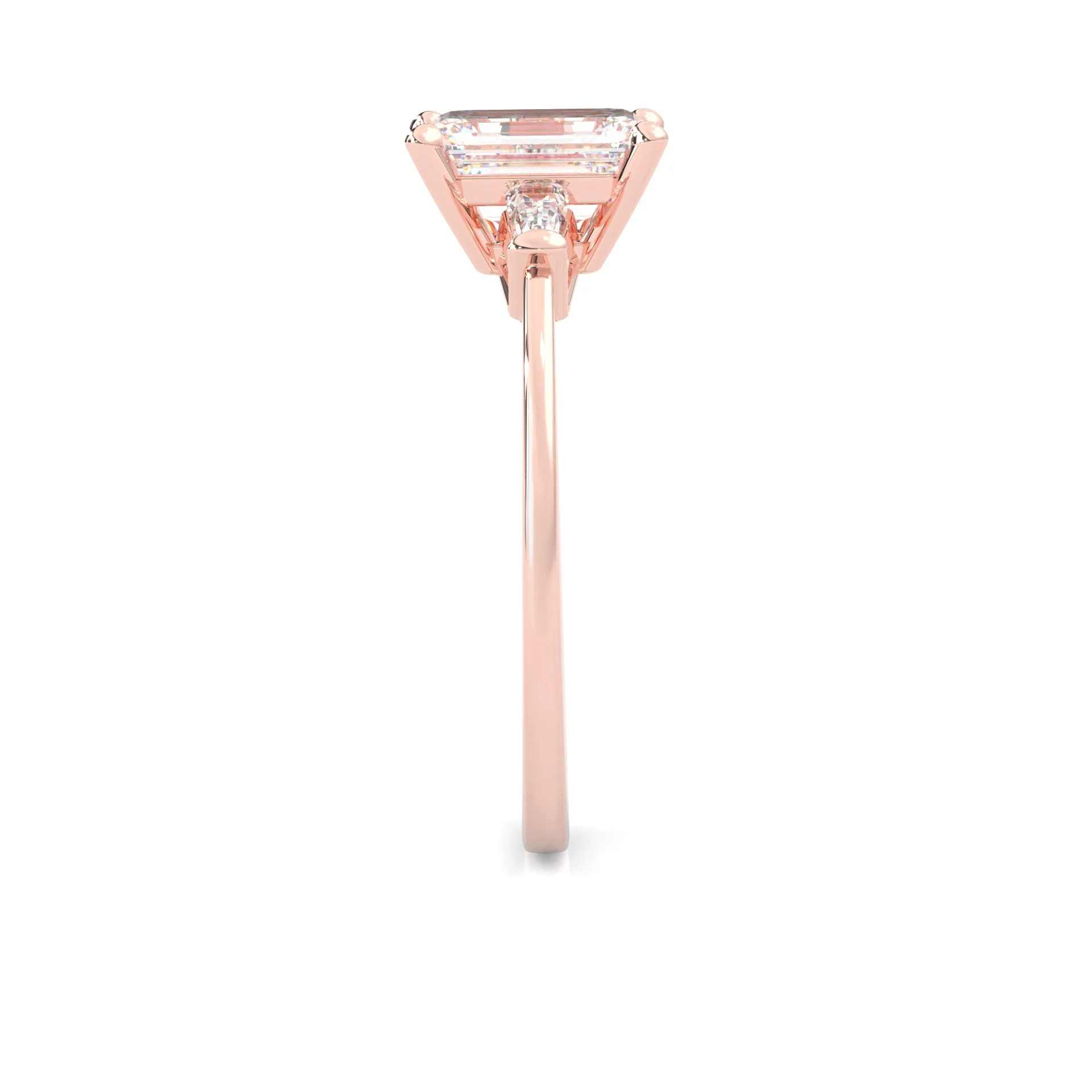 The Precious Vision Moissanite Engagement Ring ( Rose Gold 14K ) - Image 4