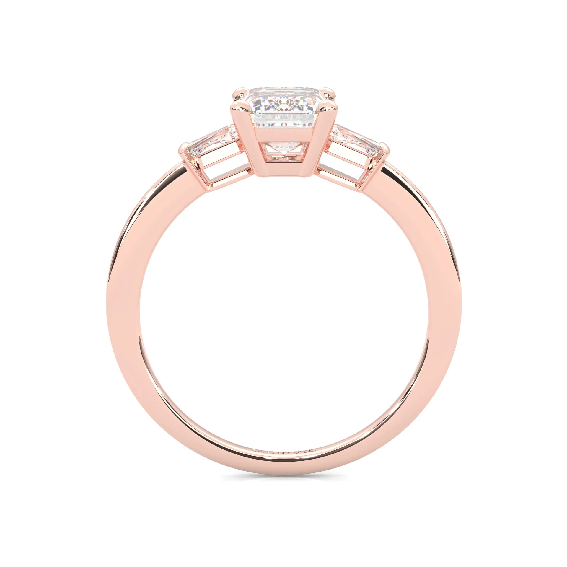The Precious Vision Moissanite Engagement Ring ( Rose Gold 14K ) - Image 5