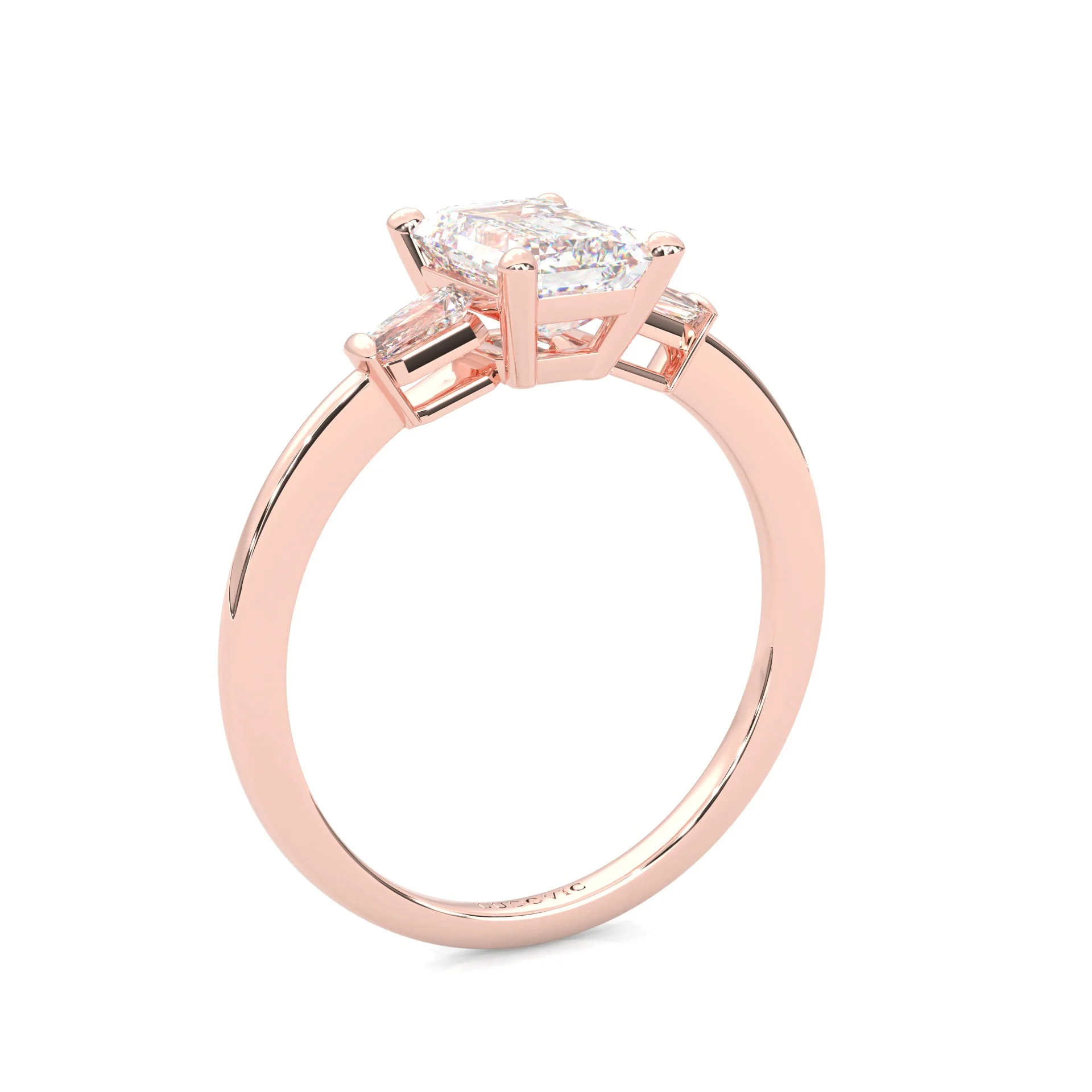 The Precious Vision Moissanite Engagement Ring ( Rose Gold 14K ) - Image 6