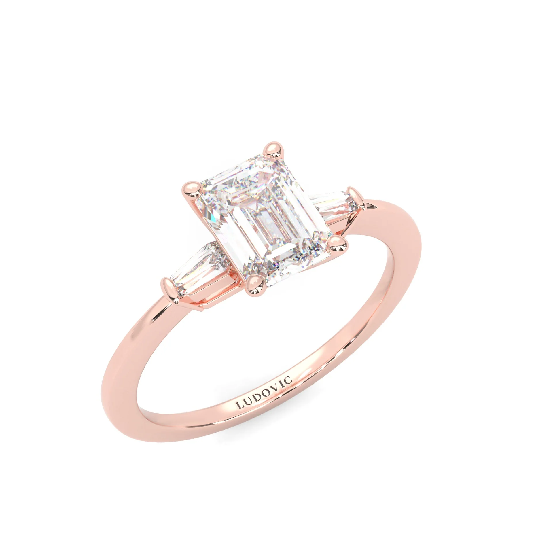 The Precious Vision Moissanite Engagement Ring ( Rose Gold 14K ) - Image 7