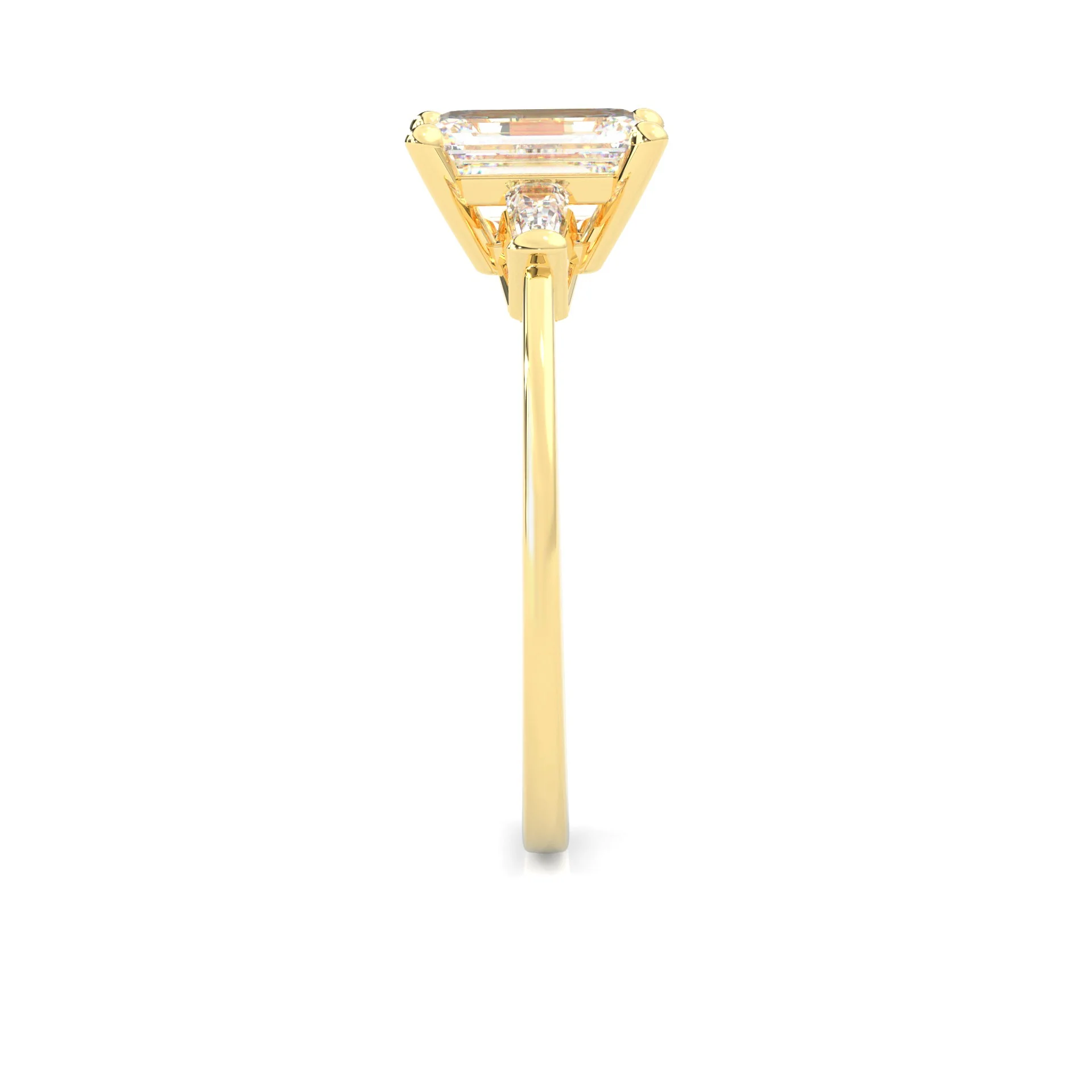 The Precious Vision Moissanite Engagement Ring ( Yellow Gold 14K ) - Image 3