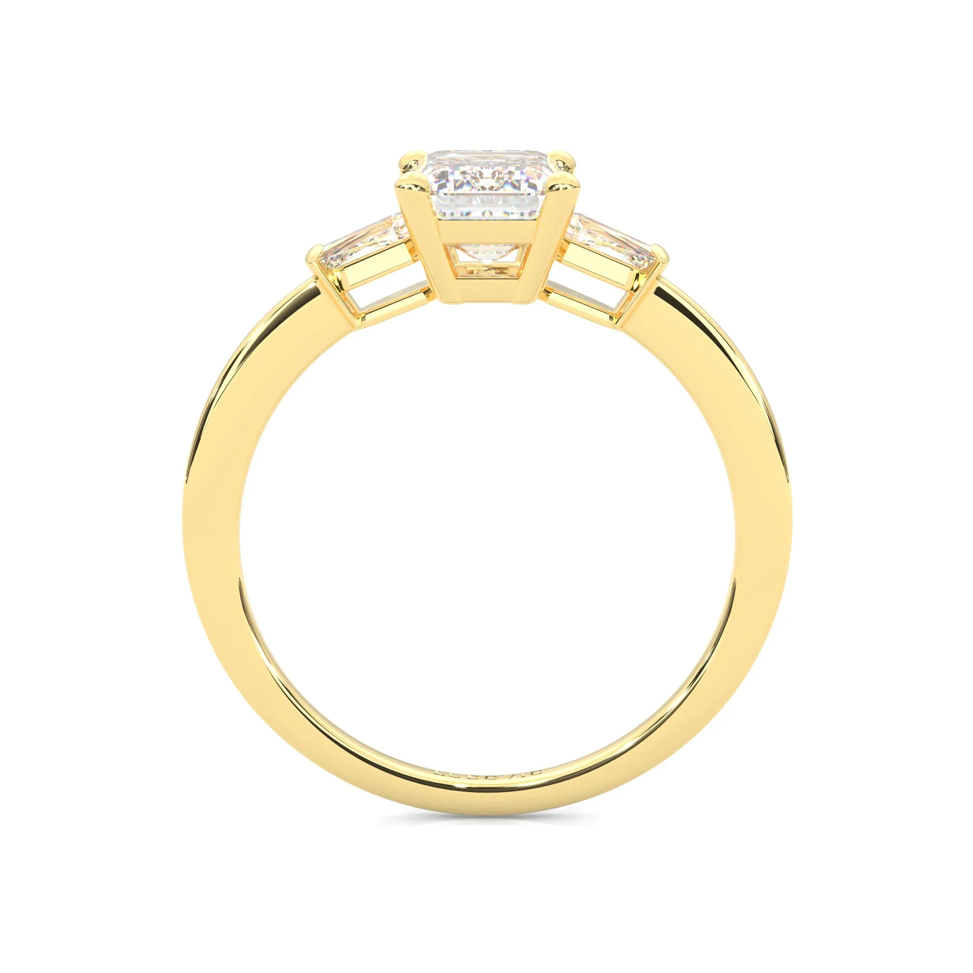 The Precious Vision Moissanite Engagement Ring ( Yellow Gold 14K ) - Image 4